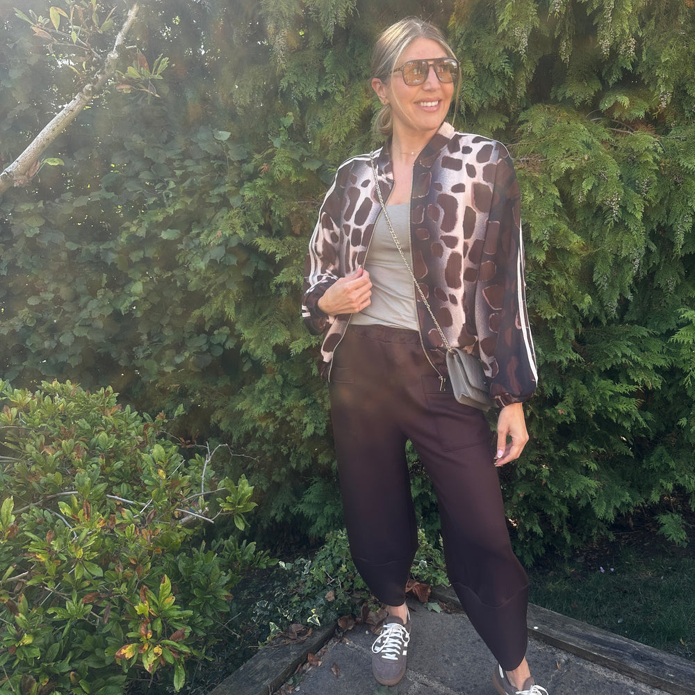 Pia Leopard Bomber - Blush Boutique Essex