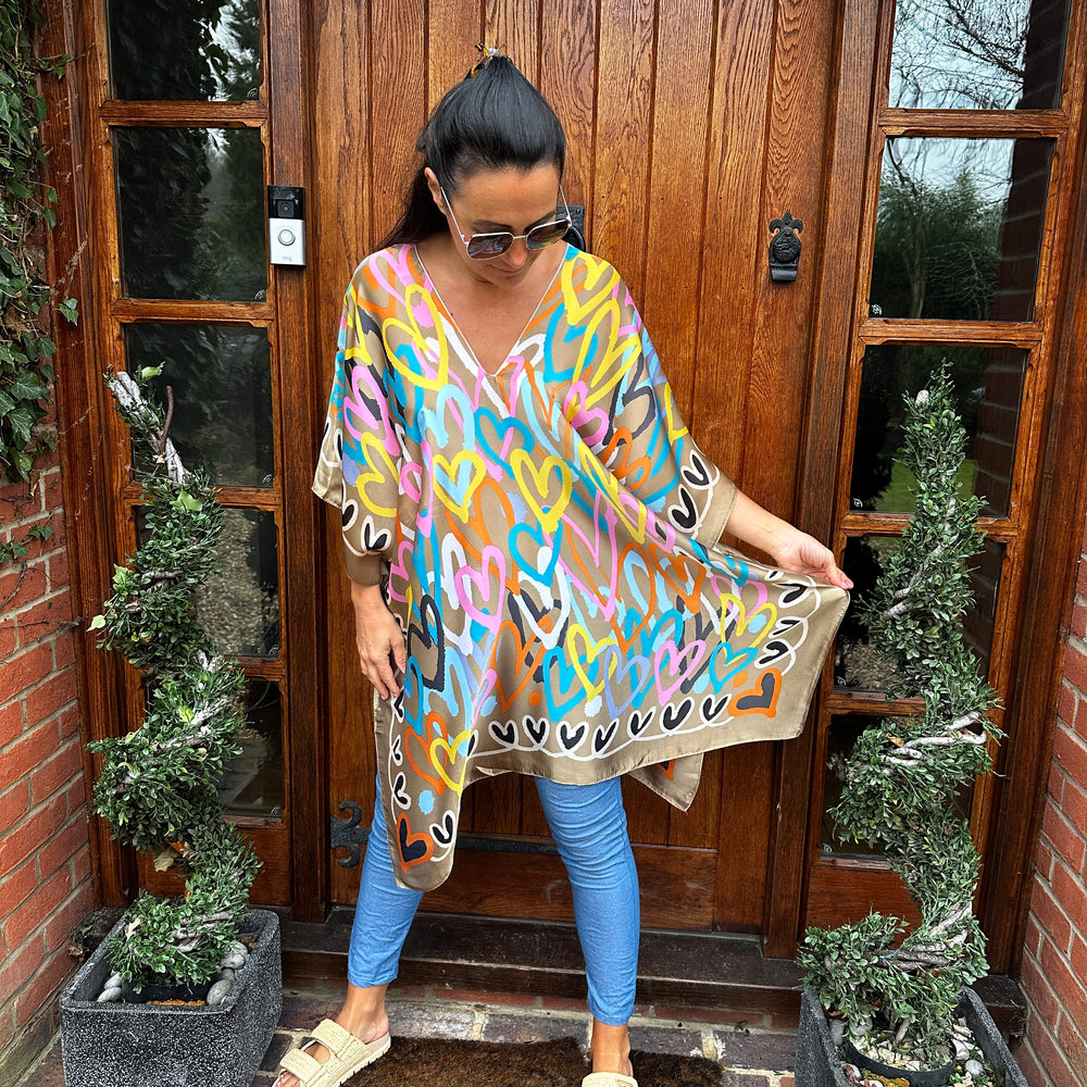 Hannah Heart Kaftan - Blush Boutique Essex