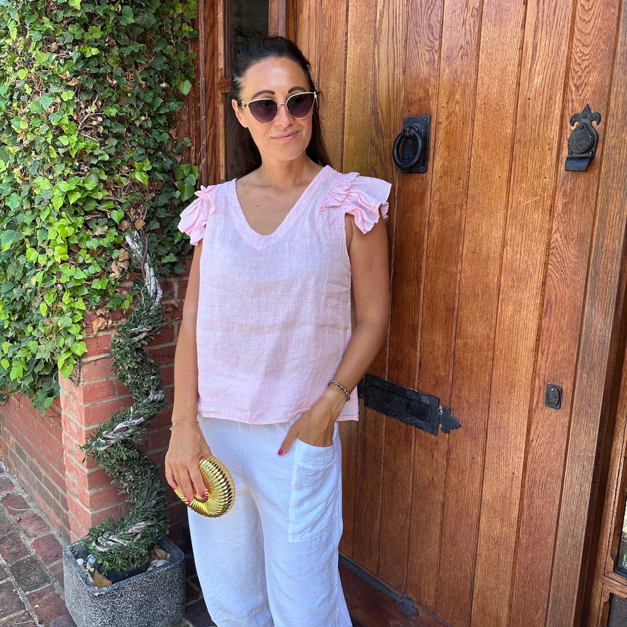 Flora Linen Vest