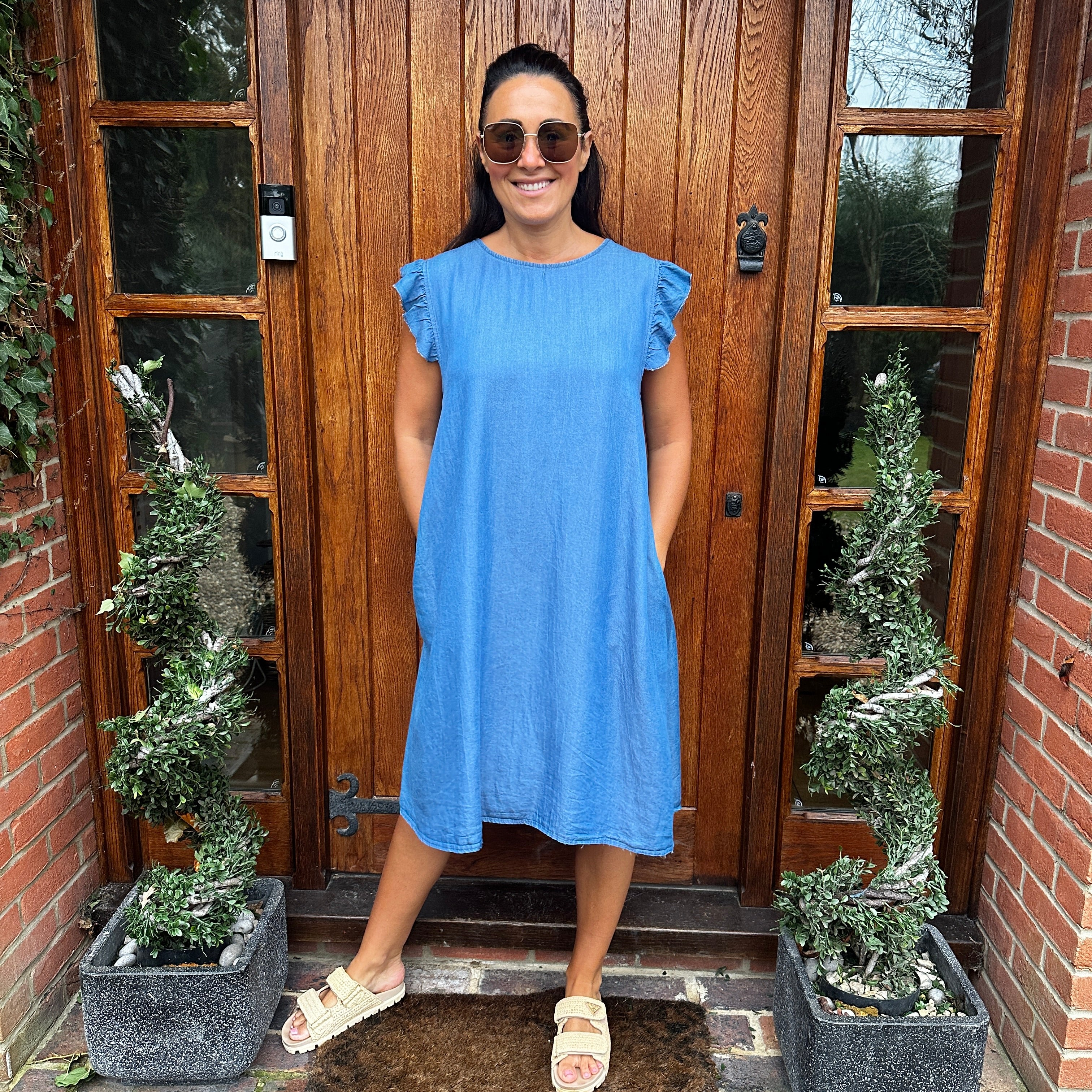 Dulce Denim Dress - Blush Boutique Essex