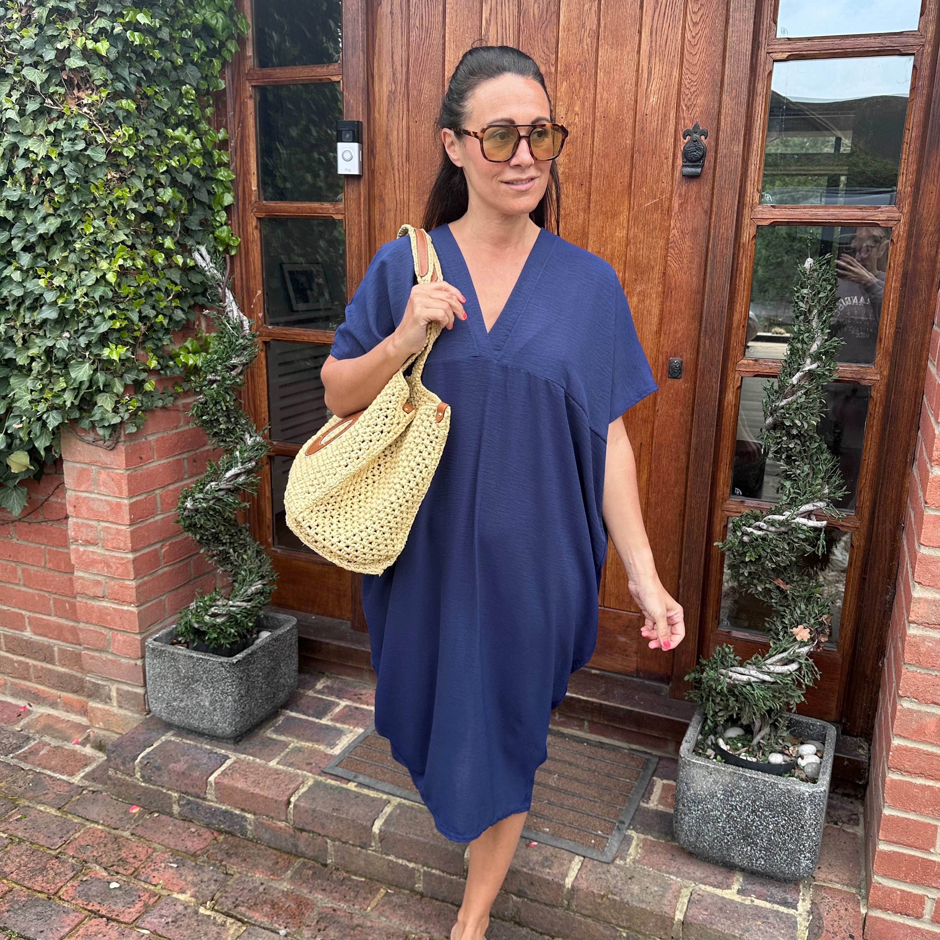 Faith V Neck Dress - Blush Boutique Essex