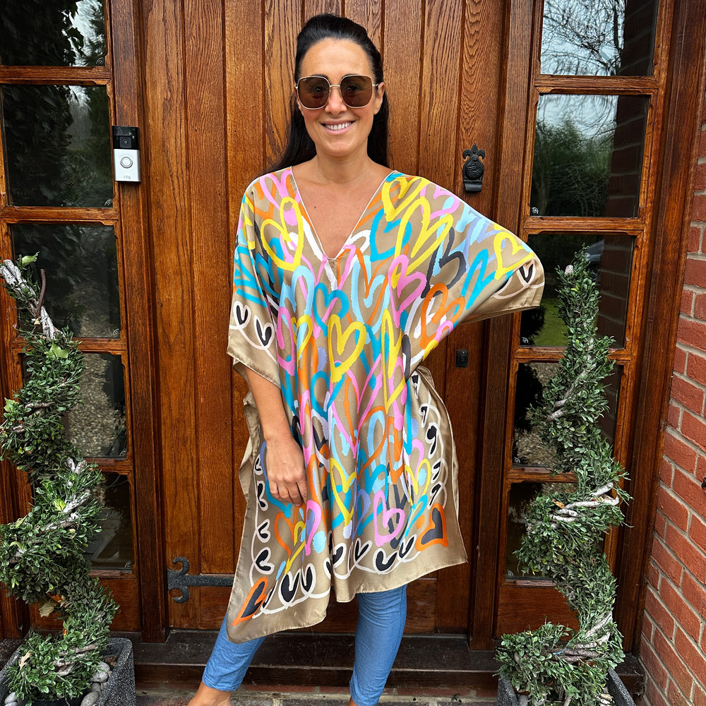 Hannah Heart Kaftan - Blush Boutique Essex