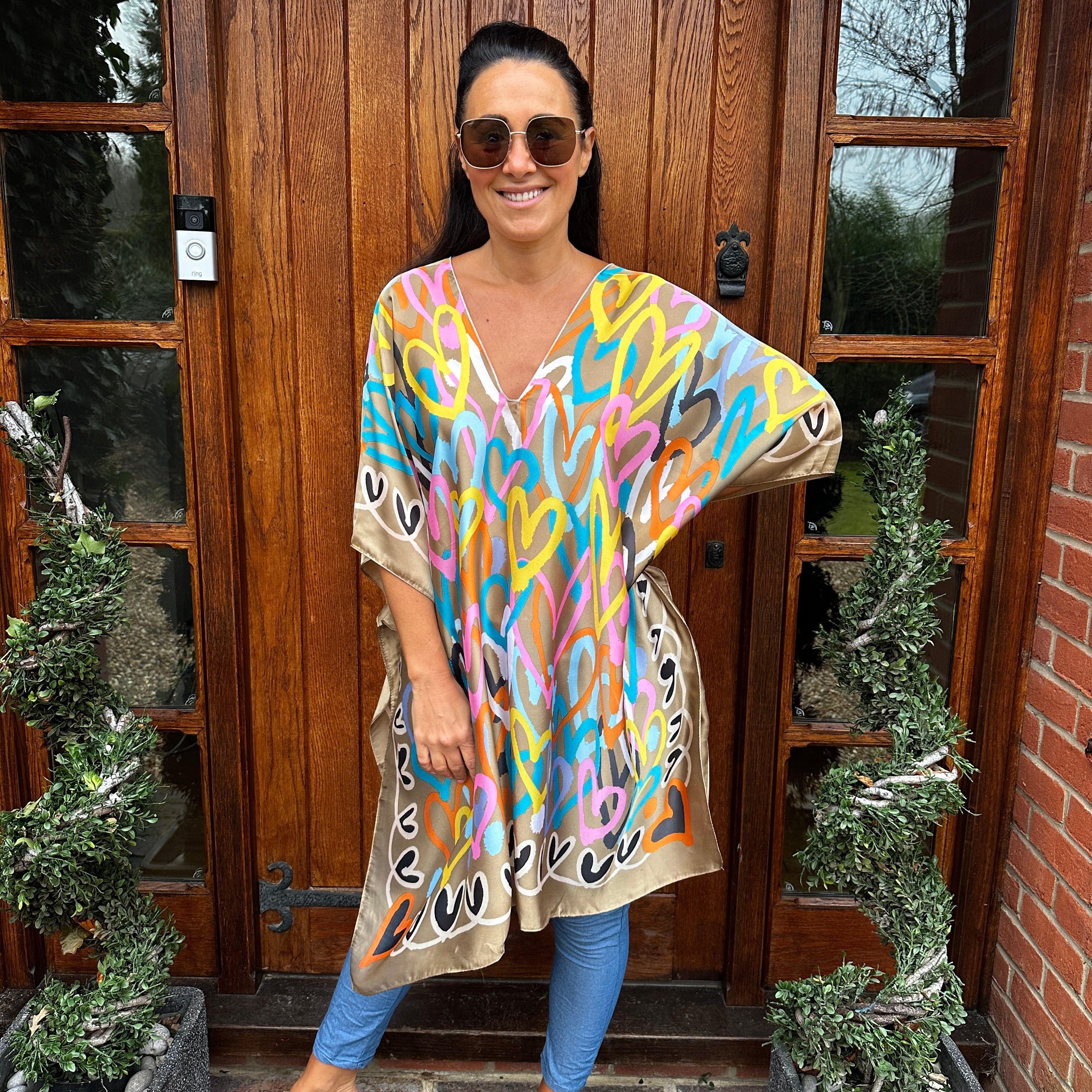 Hannah Heart Kaftan - Blush Boutique Essex