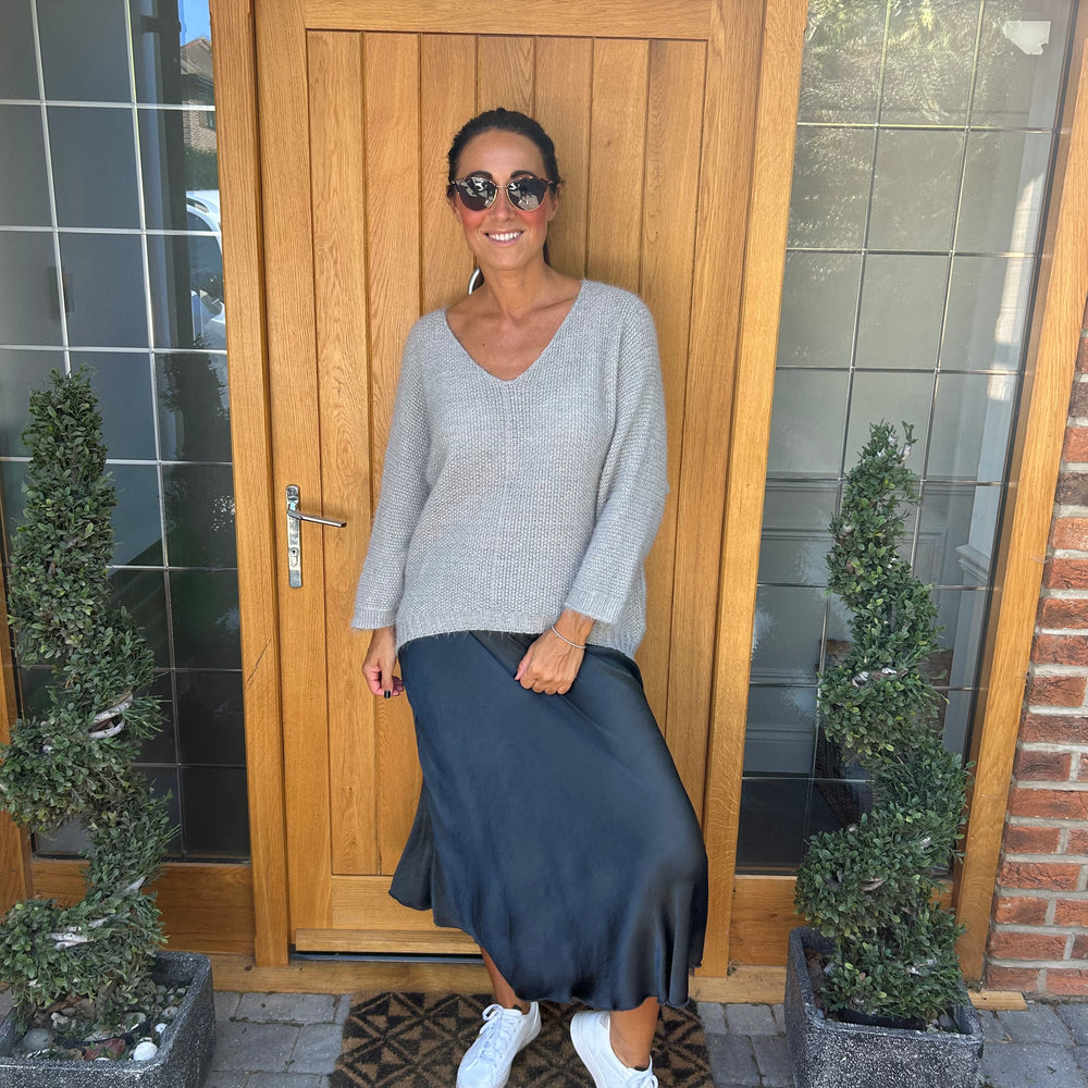 Satin midi skirt - Blush Boutique Essex