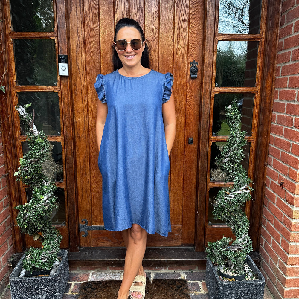 Dulce Denim Dress - Blush Boutique Essex