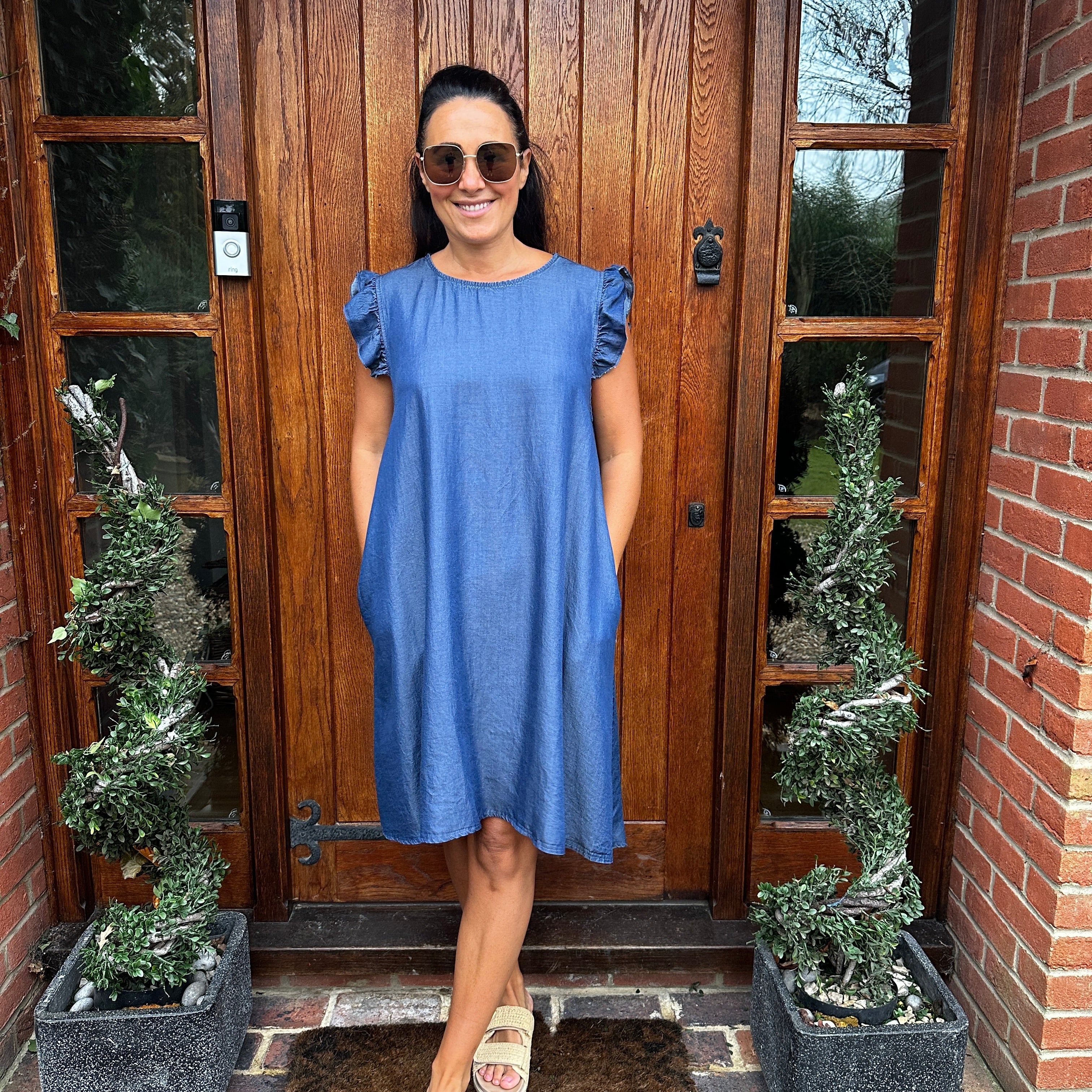Dulce Denim Dress - Blush Boutique Essex