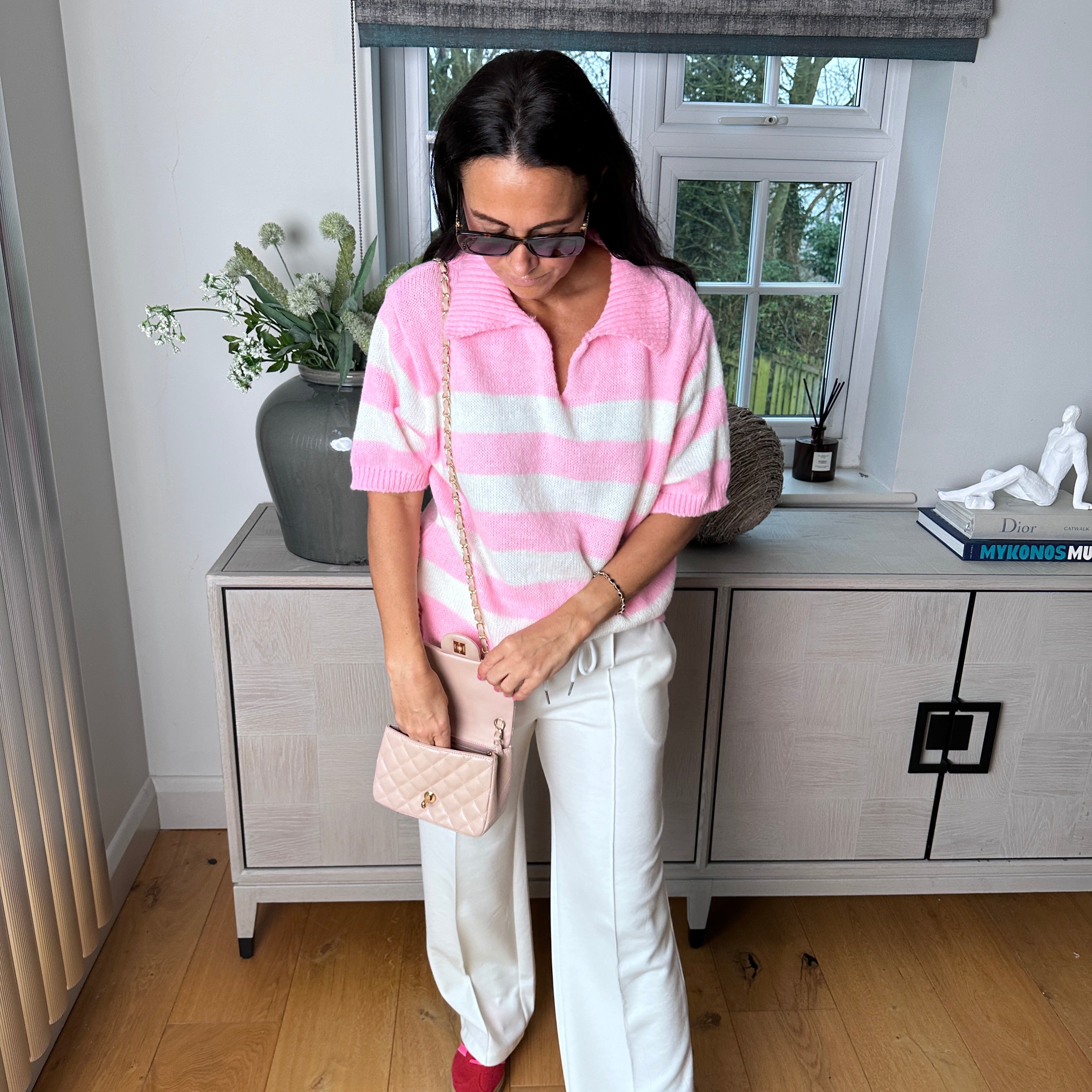 Agnes Polo Knit - Blush Boutique Essex