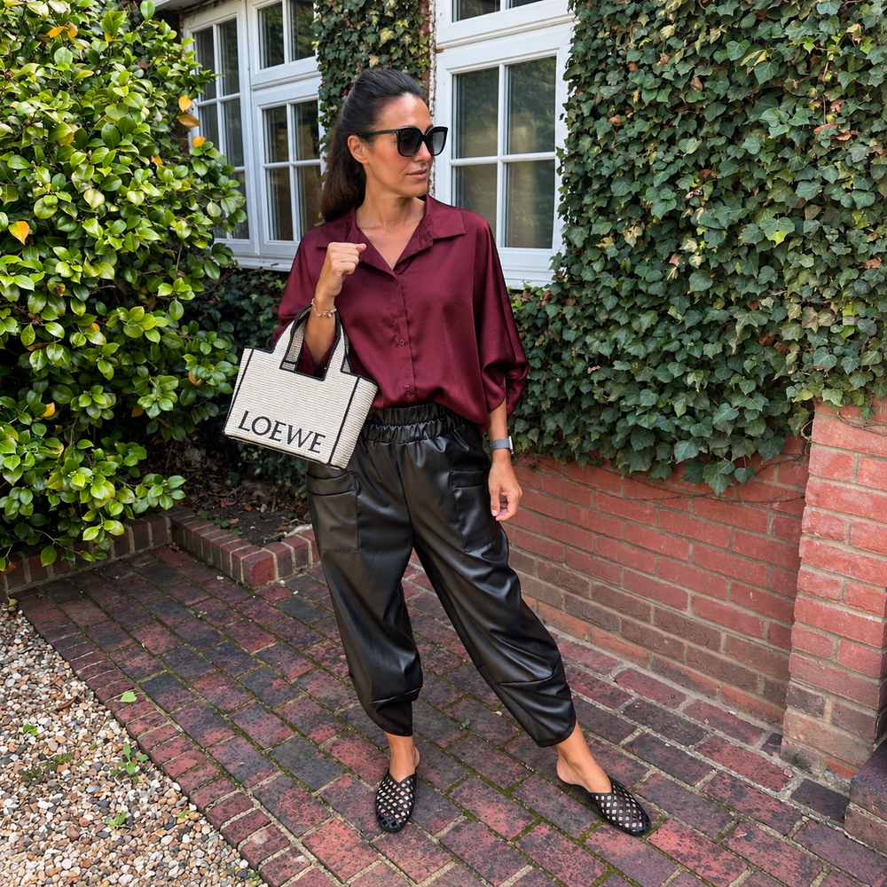 Sisi Satin Shirt - Blush Boutique Essex