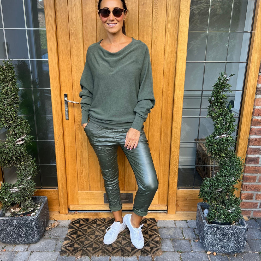 Carli Faux Leather Magic Trousers - Blush Boutique Essex
