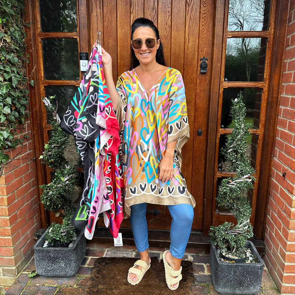 Hannah Heart Kaftan - Blush Boutique Essex