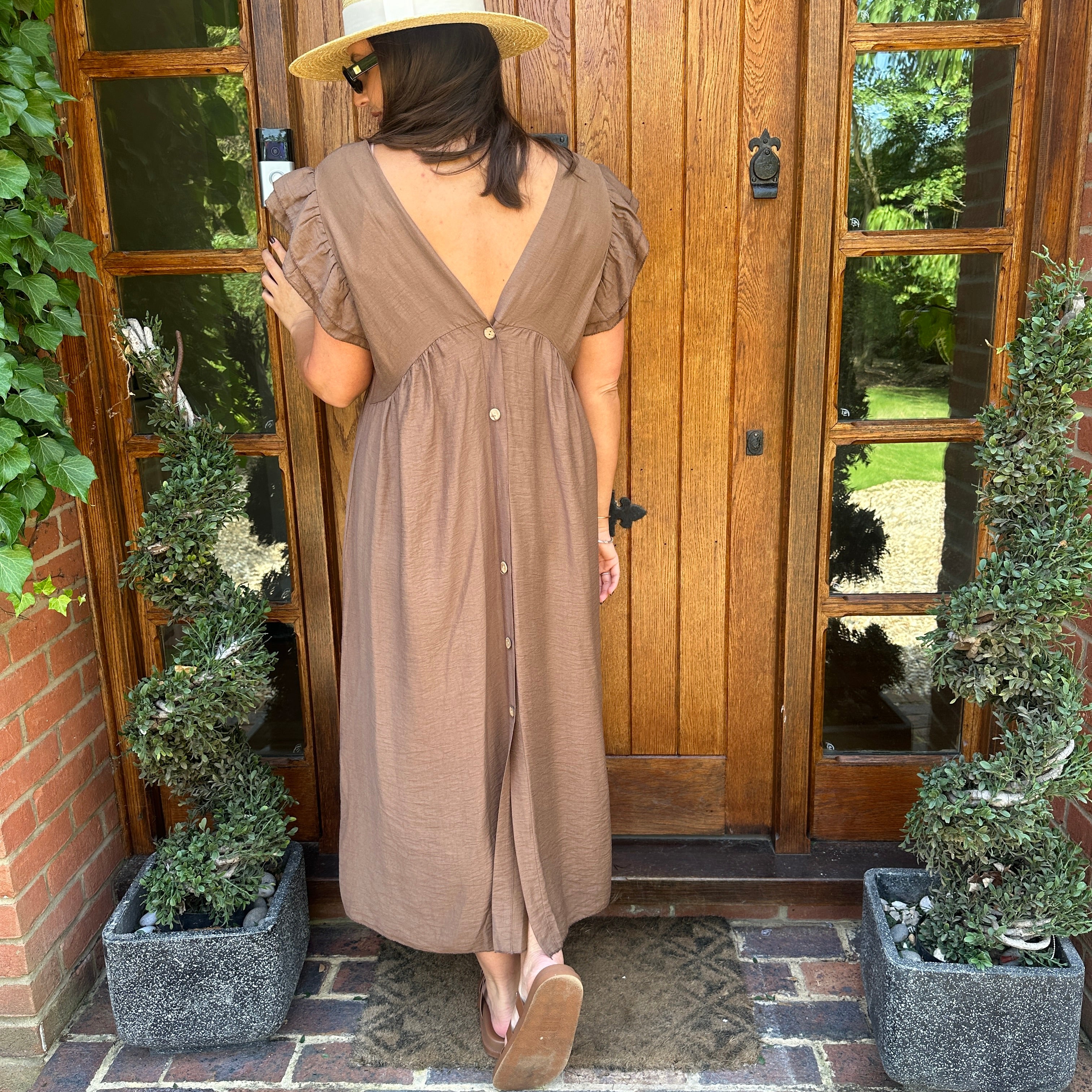 Sam Button Dress - Blush Boutique Essex
