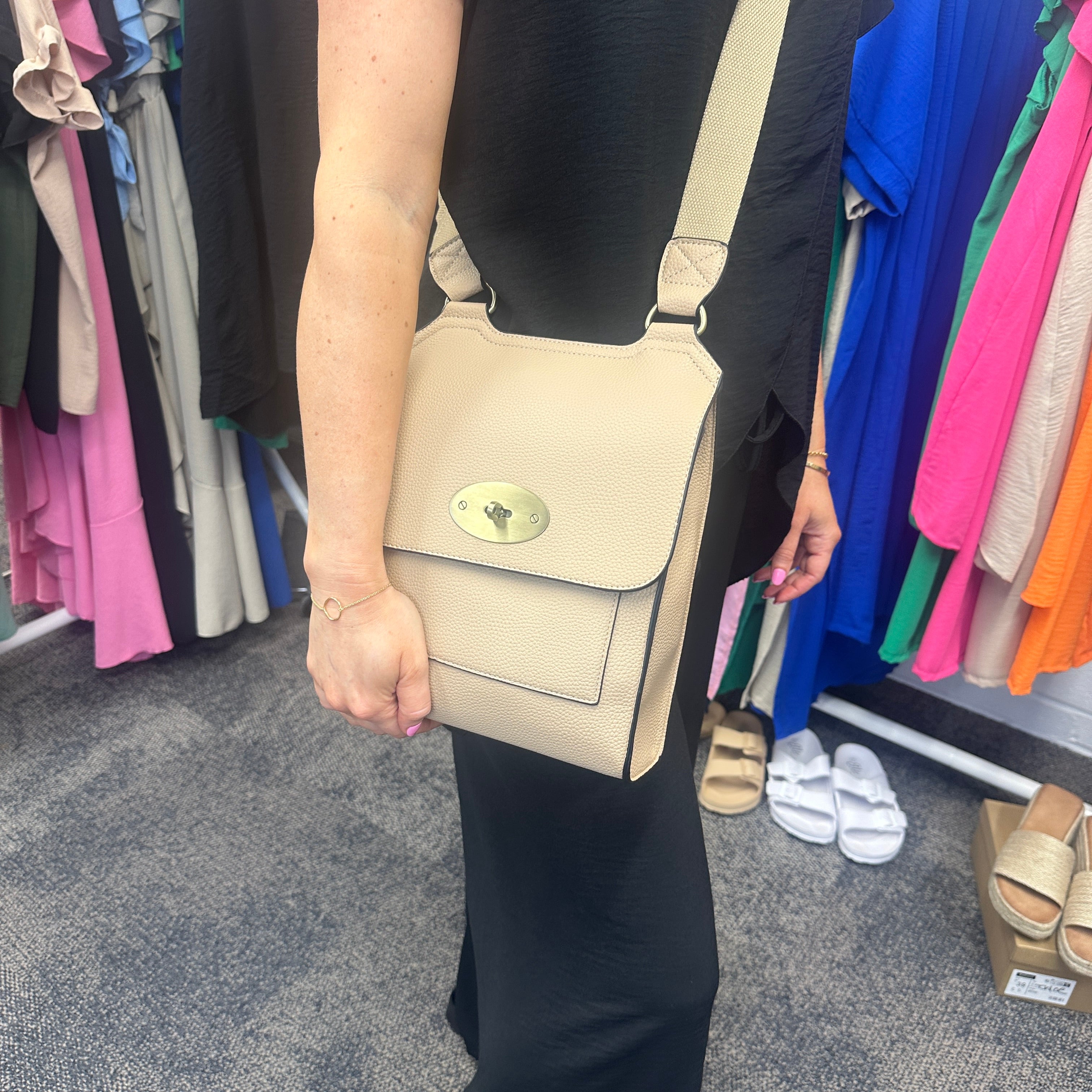 Crossbody Flap Bag - Blush Boutique Essex