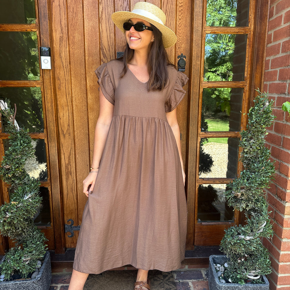 Sam Button Dress - Blush Boutique Essex