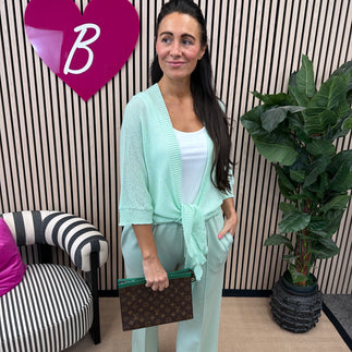 Taya Tie Cardigan - Blush Boutique Essex