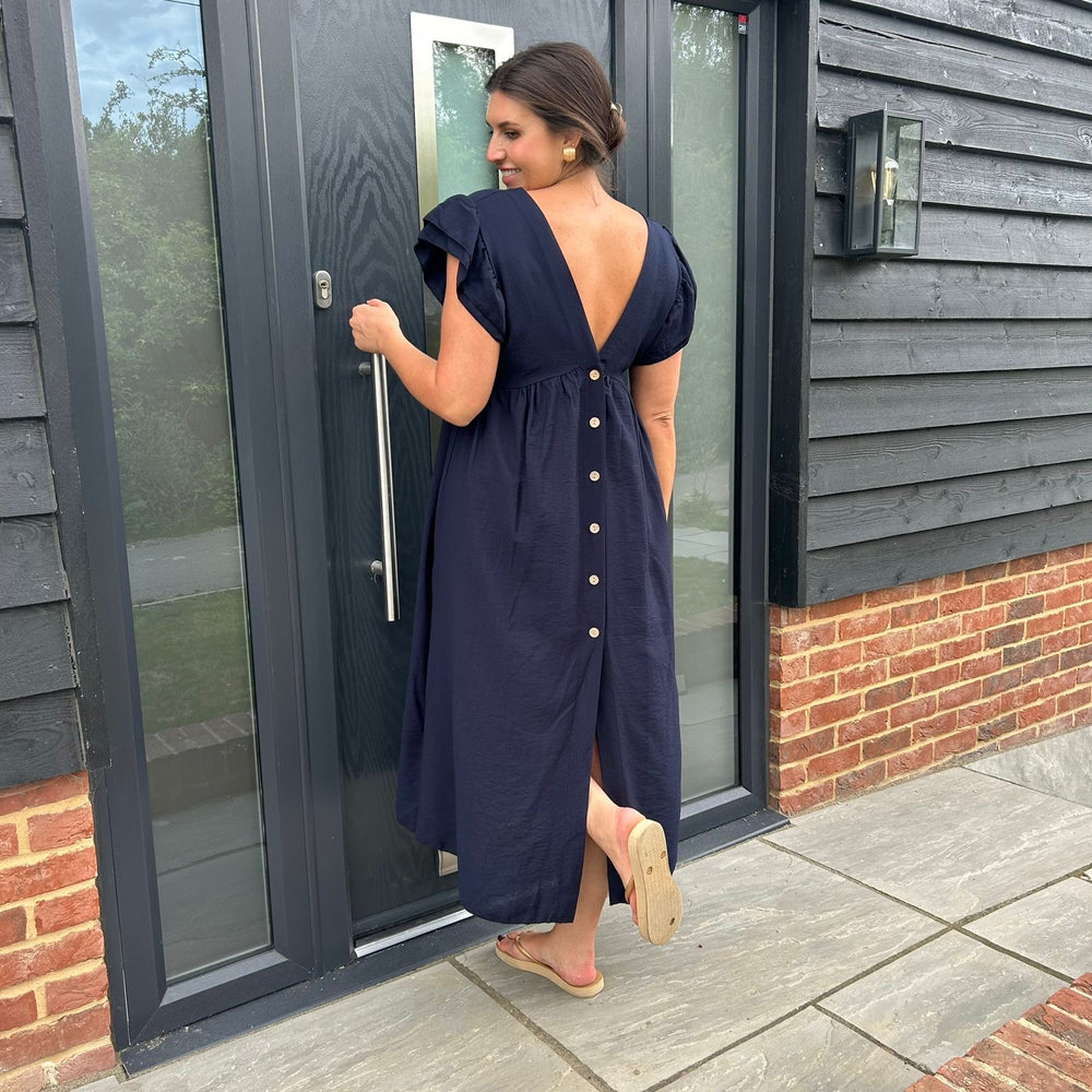 Sam Button Dress - Blush Boutique Essex