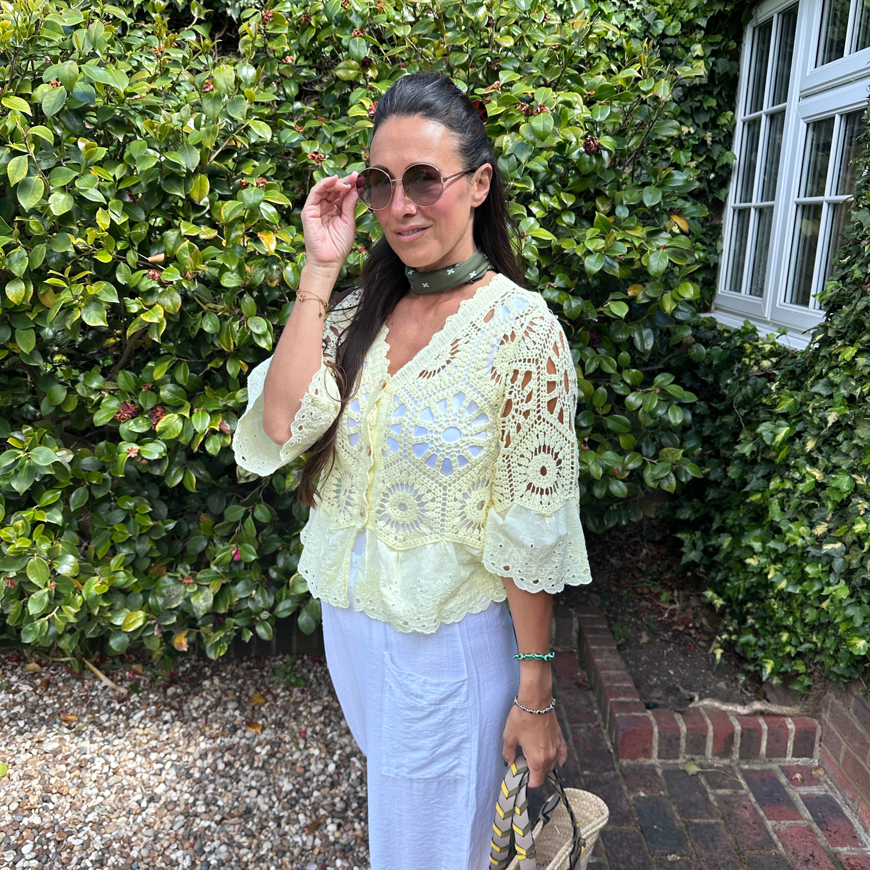 Zoe Crochet Cardigan - Blush Boutique Essex