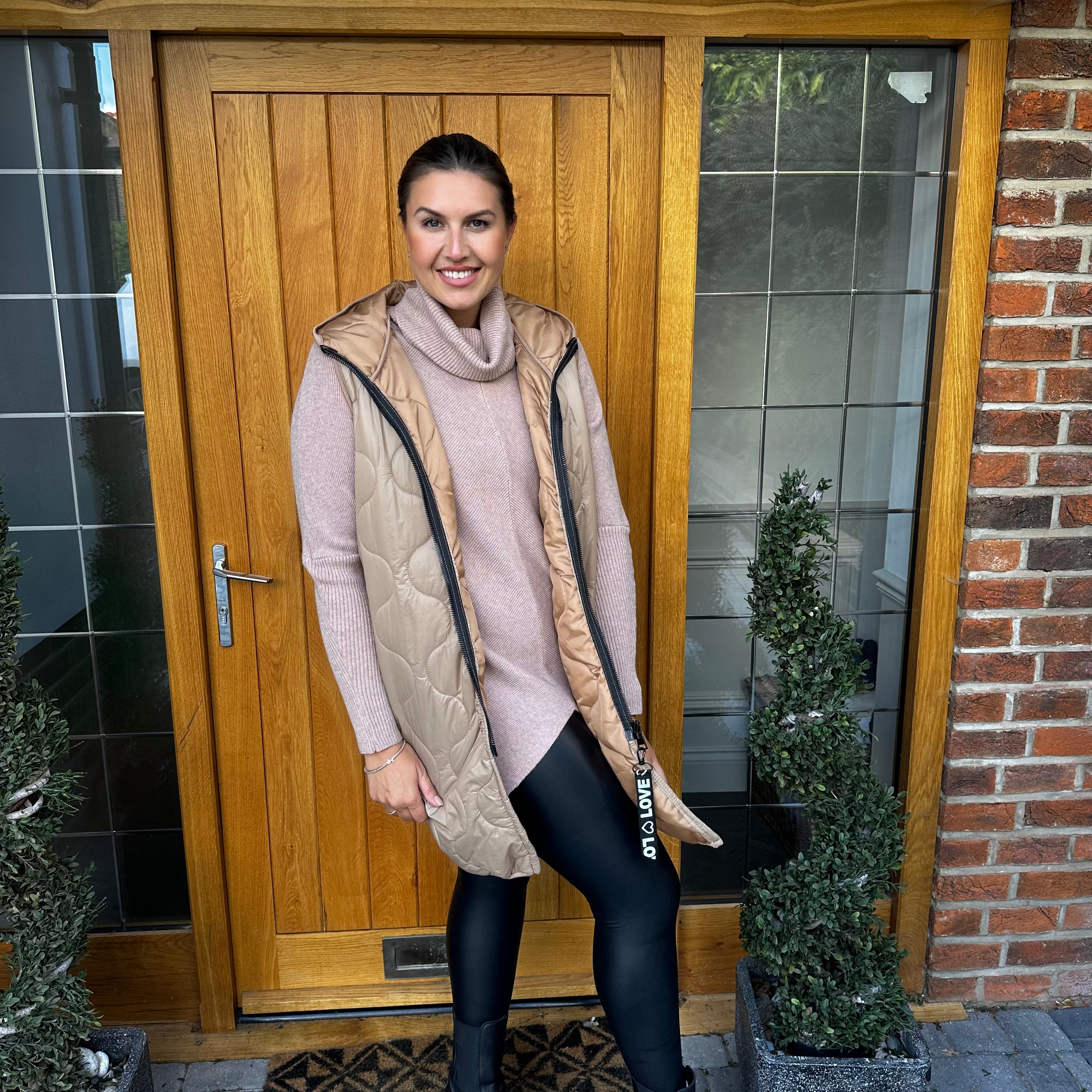 Love Quilted Body Warmer - Blush Boutique Essex