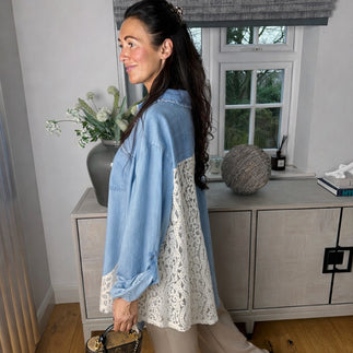 Cori Denim Shirt - Blush Boutique Essex