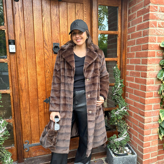 Raffy Faux Fur Coat - Blush Boutique Essex