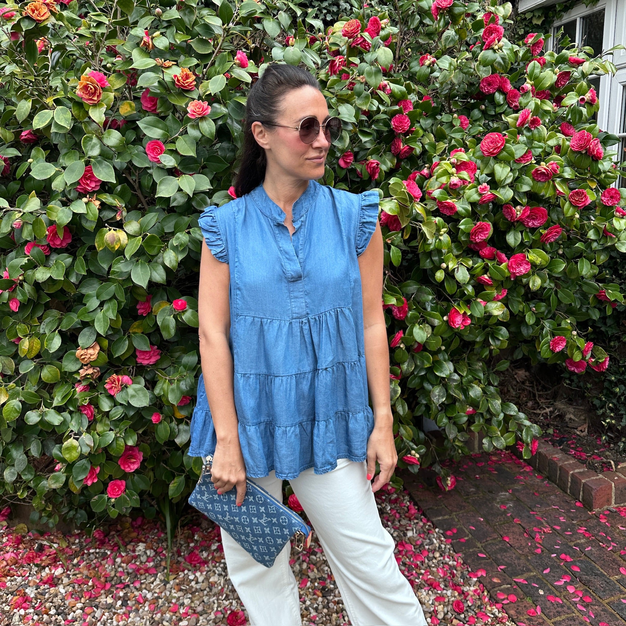 Jodie Denim Top - Blush Boutique Essex