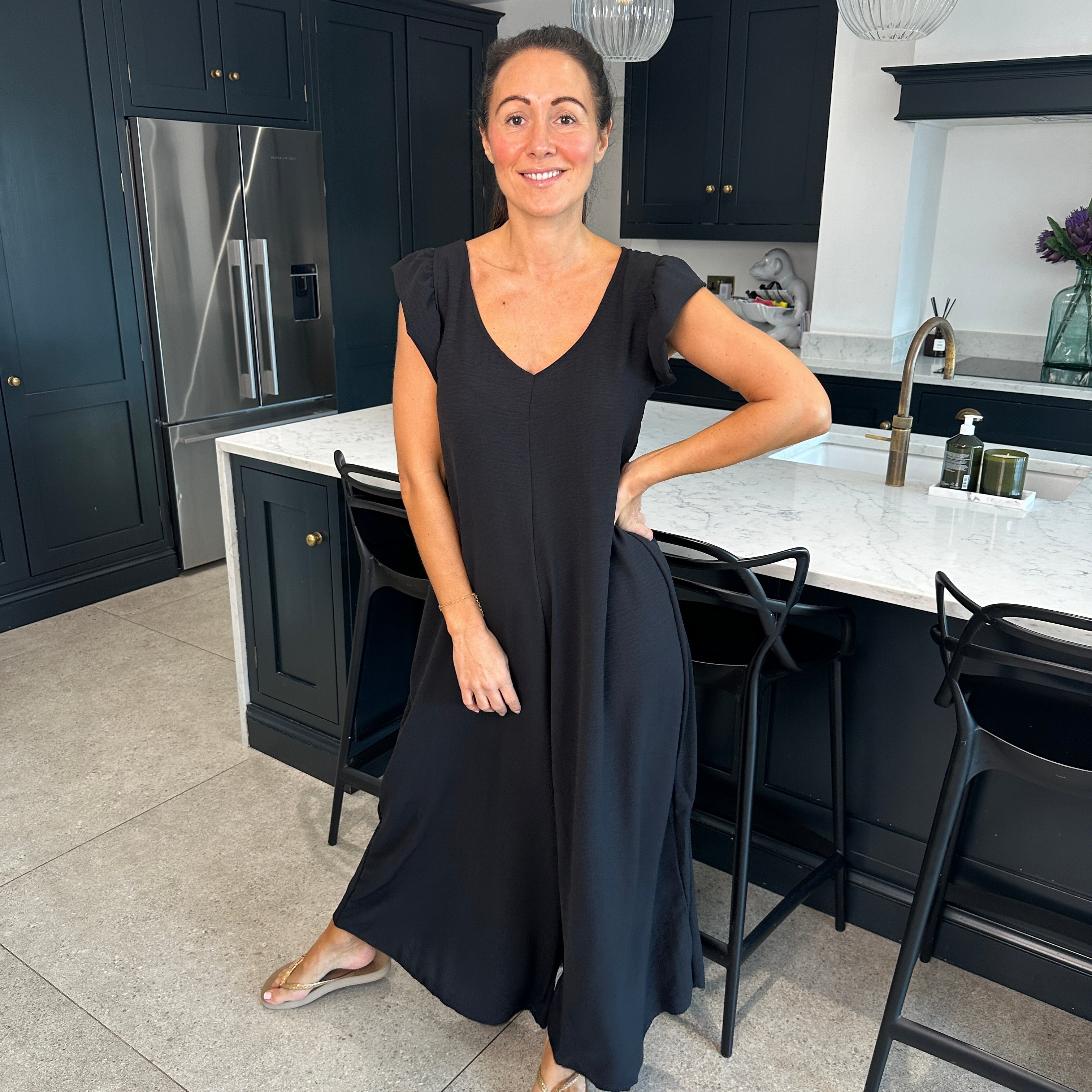 Blair Ruffle Jumpsuit - Blush Boutique Essex