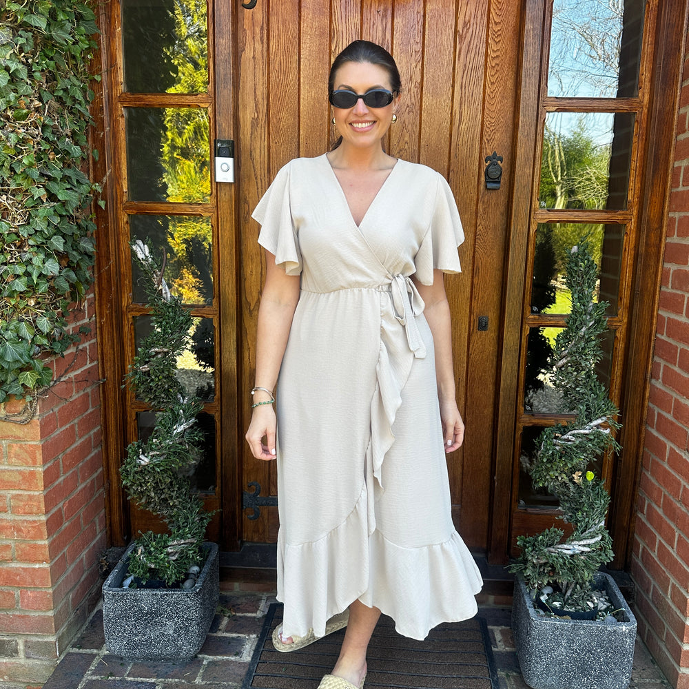 Rachel Ruffle Wrap Dress - Blush Boutique Essex