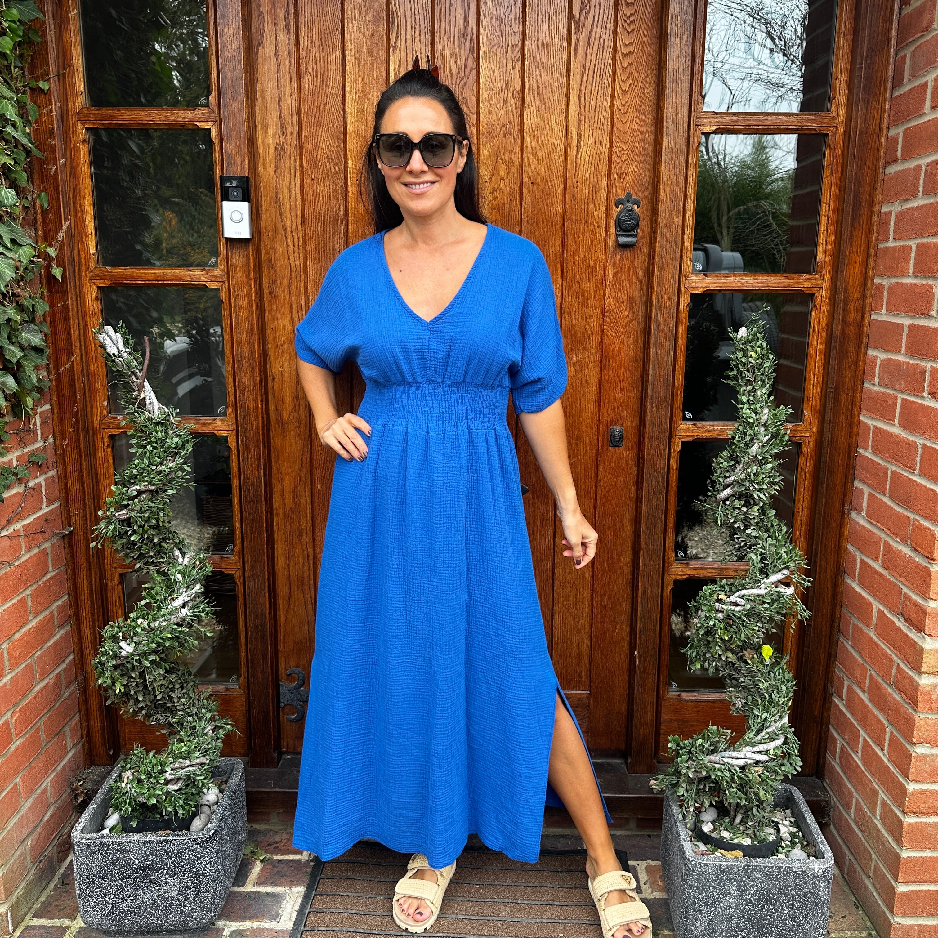 Chloe Cotton Cheesecloth Dress - Blush Boutique Essex