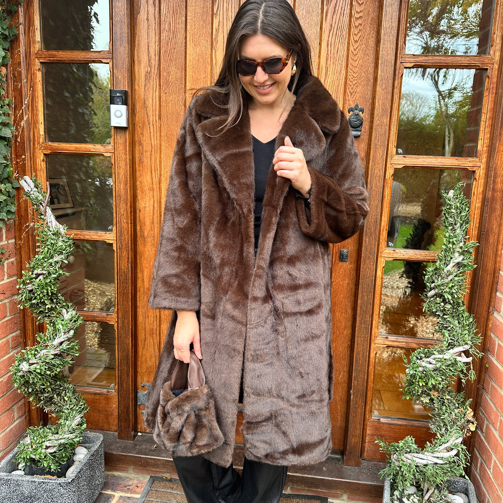 Gio Faux Fur Coat - Blush Boutique Essex
