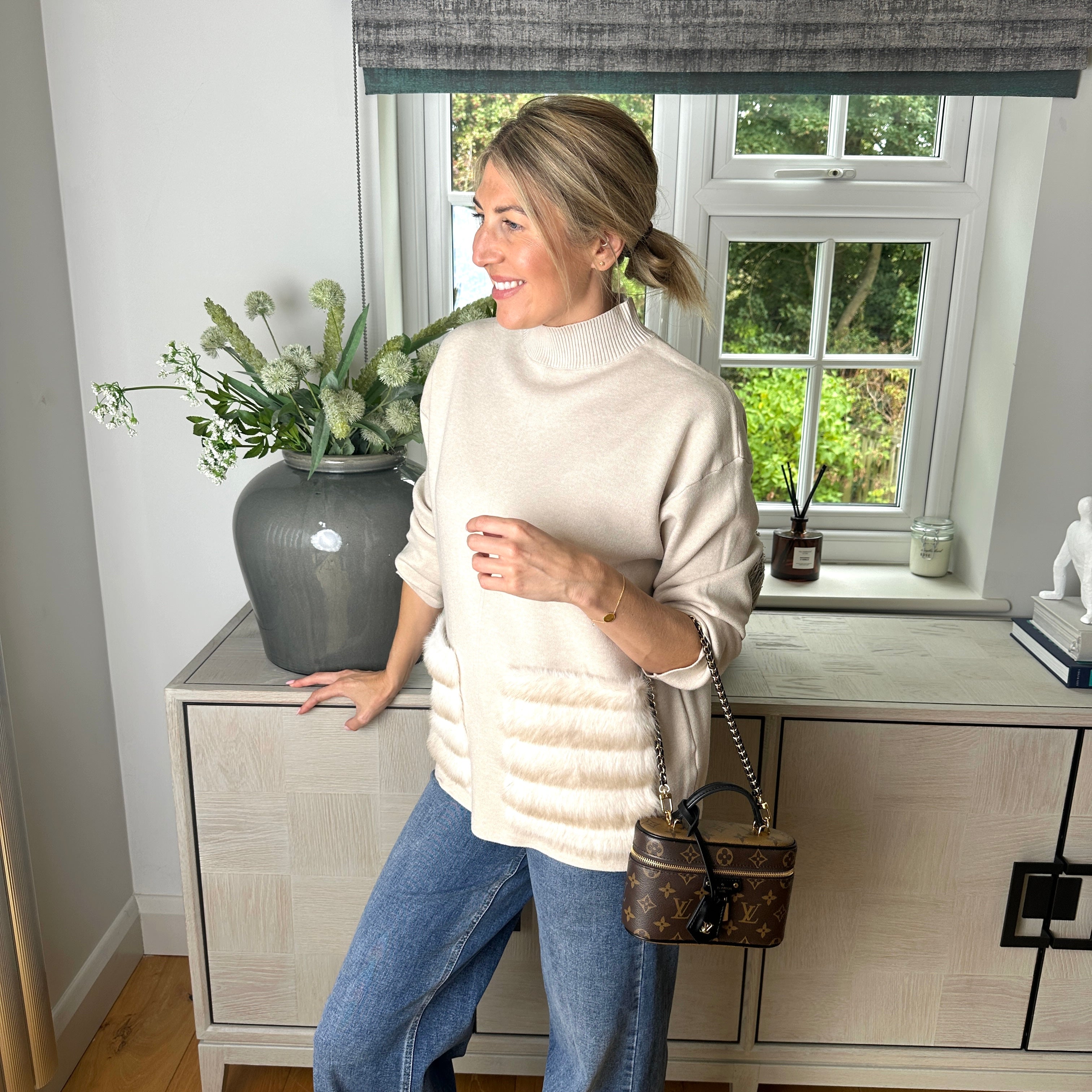 Alma Fur Knit - Blush Boutique Essex