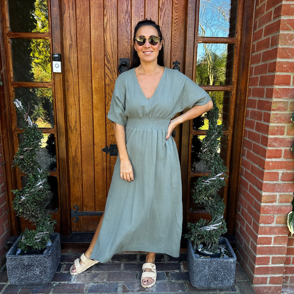 Chloe Cotton Cheesecloth Dress - Blush Boutique Essex