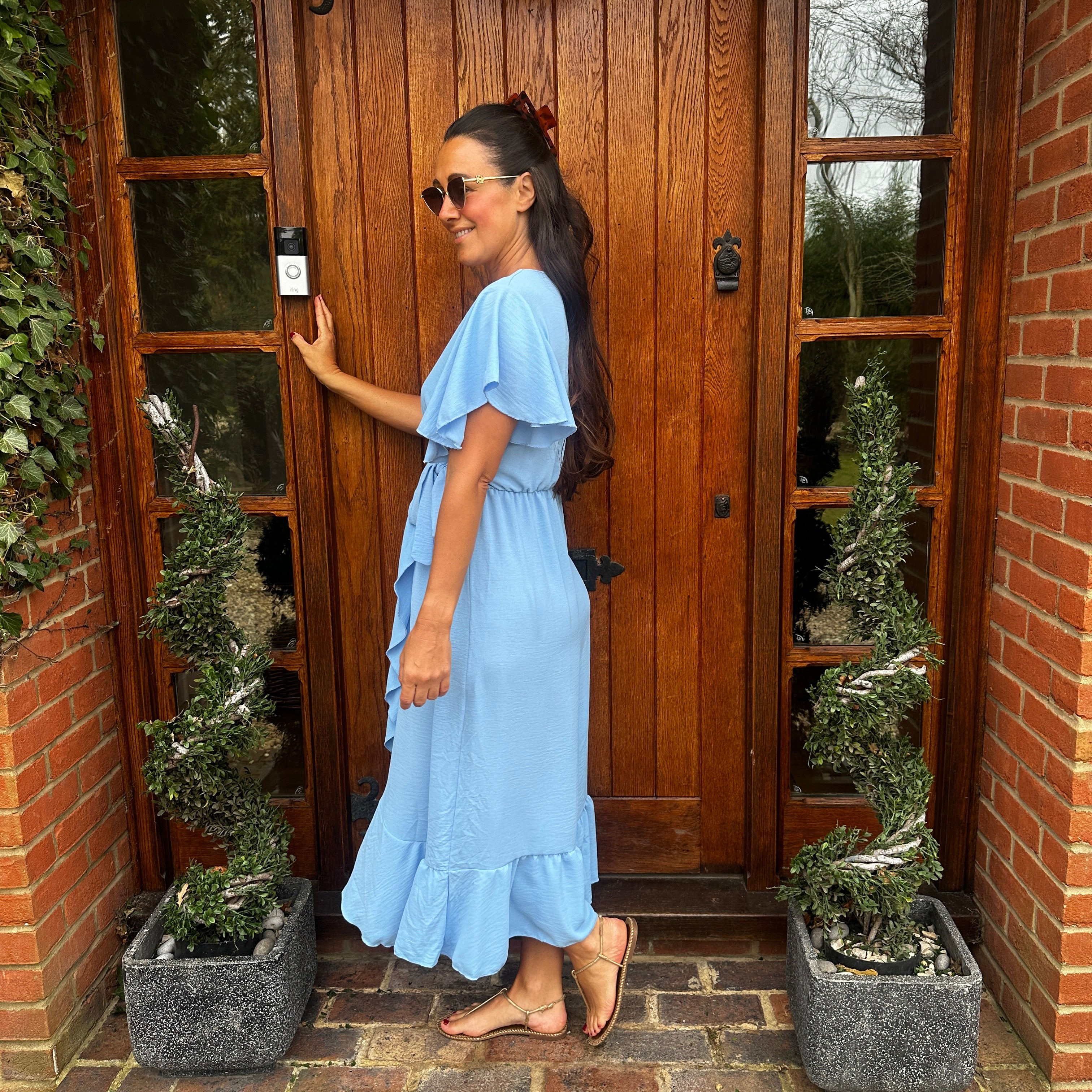 Rachel Ruffle Wrap Dress - Blush Boutique Essex