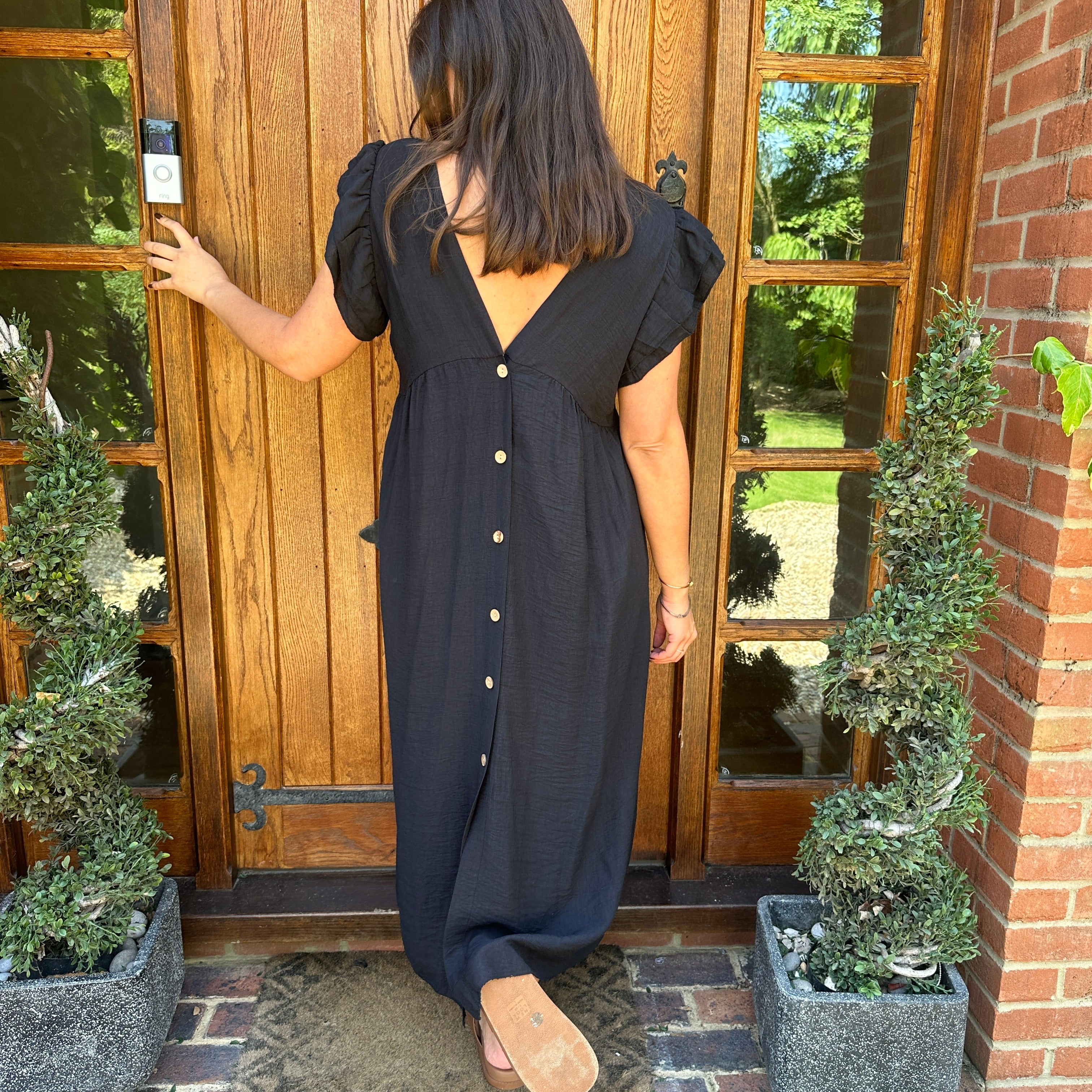 Sam Button Dress - Blush Boutique Essex