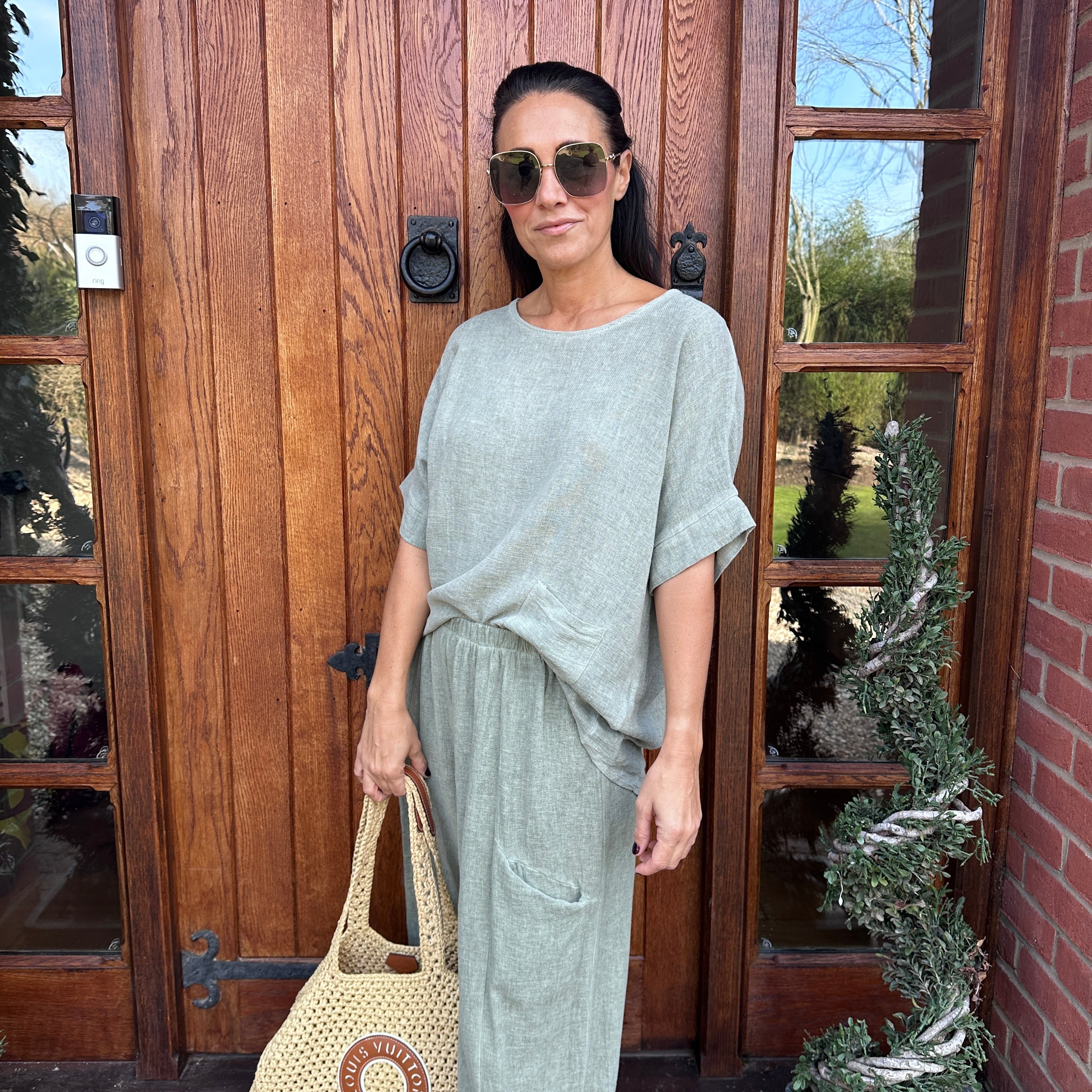 Cherry Linen Top - Blush Boutique Essex