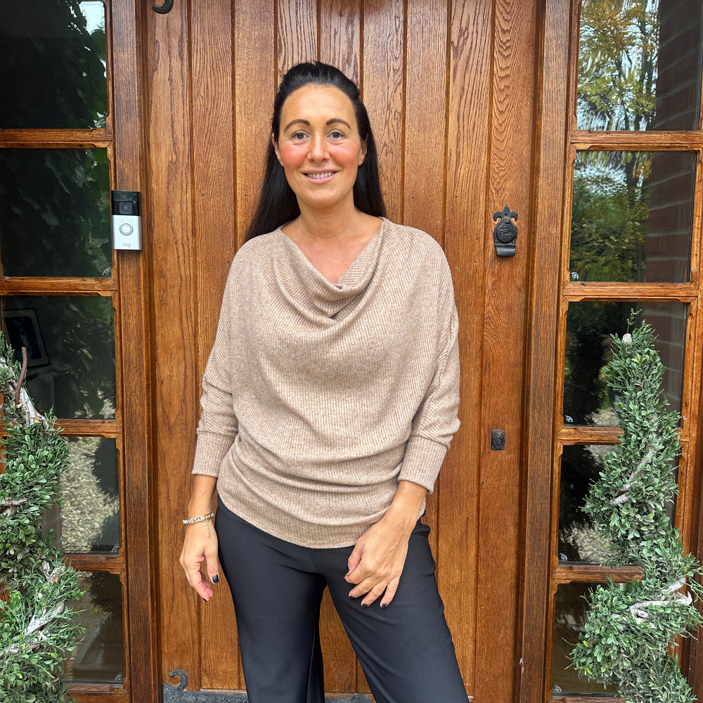 Dahlia Drape Top - Blush Boutique Essex