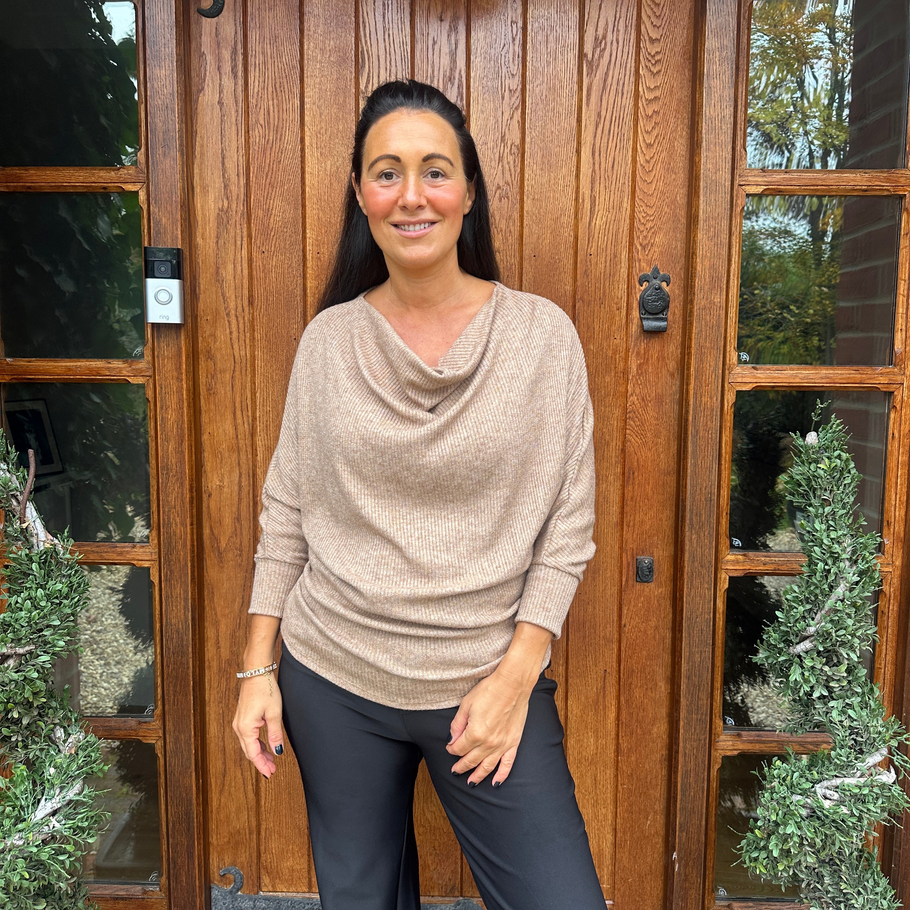 Dahlia Drape Top - Blush Boutique Essex