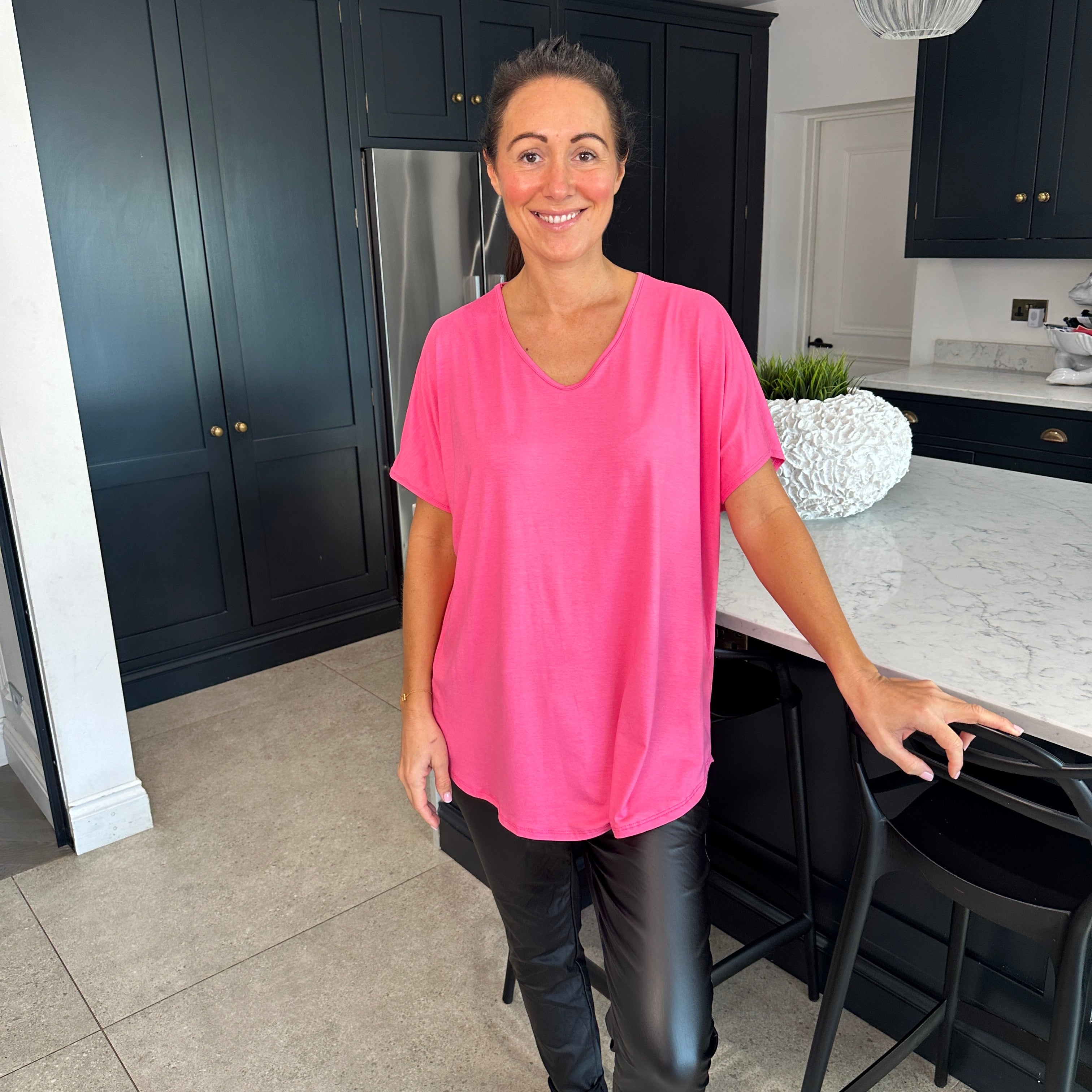 Long Sleeve Jamie Jersey T-Shirt - Blush Boutique Essex