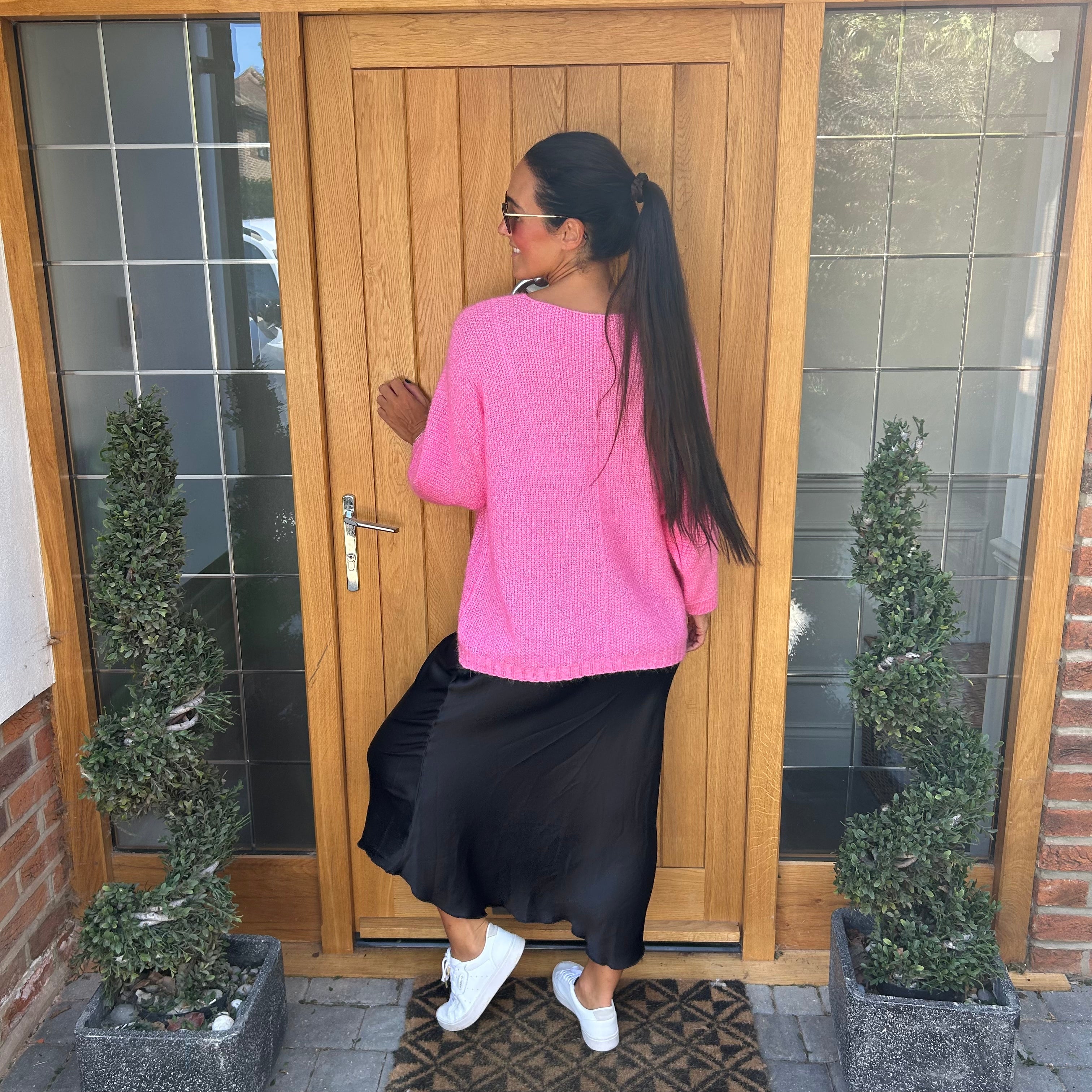 Satin midi skirt - Blush Boutique Essex