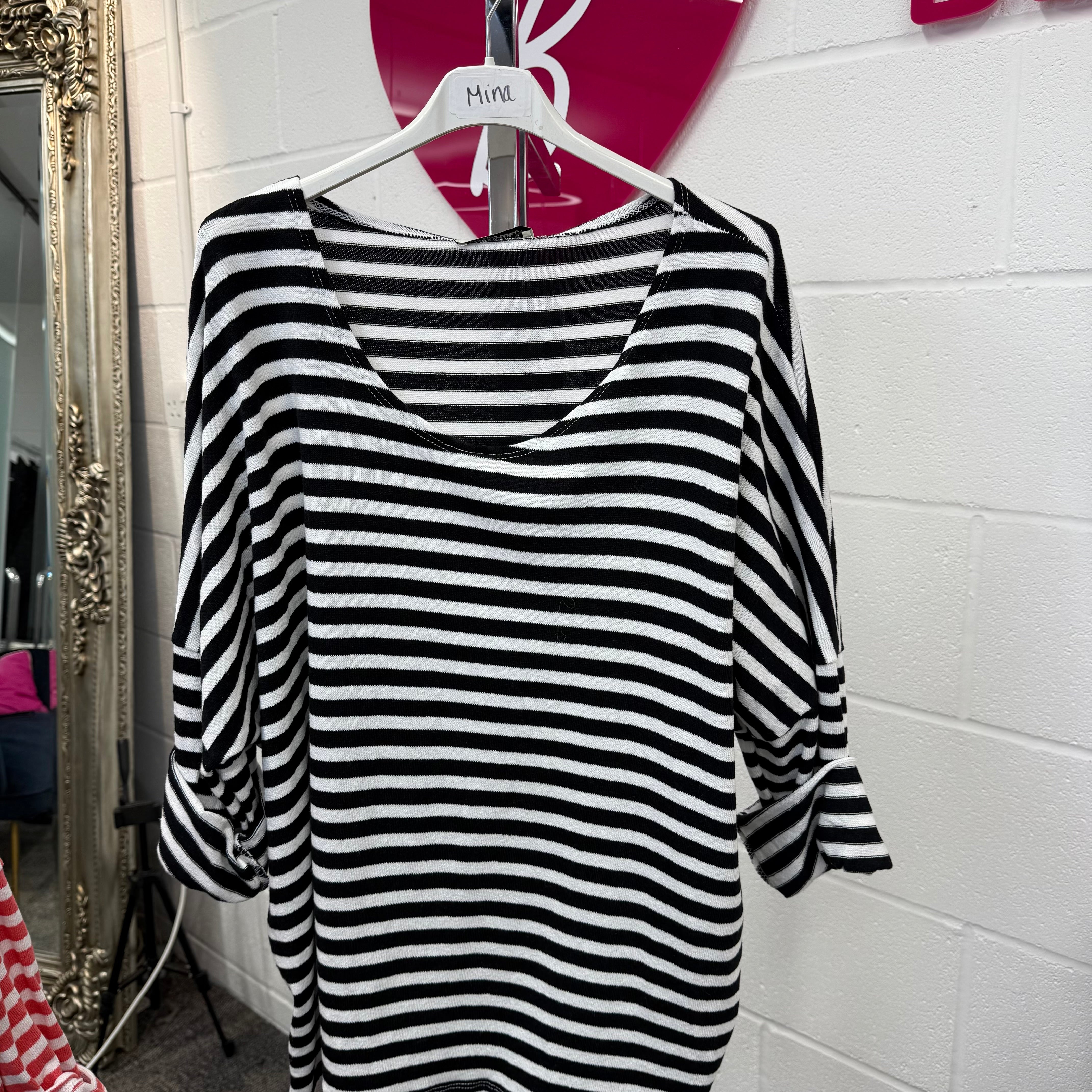 Jules stripe long sleeve T shirt - Blush Boutique Essex