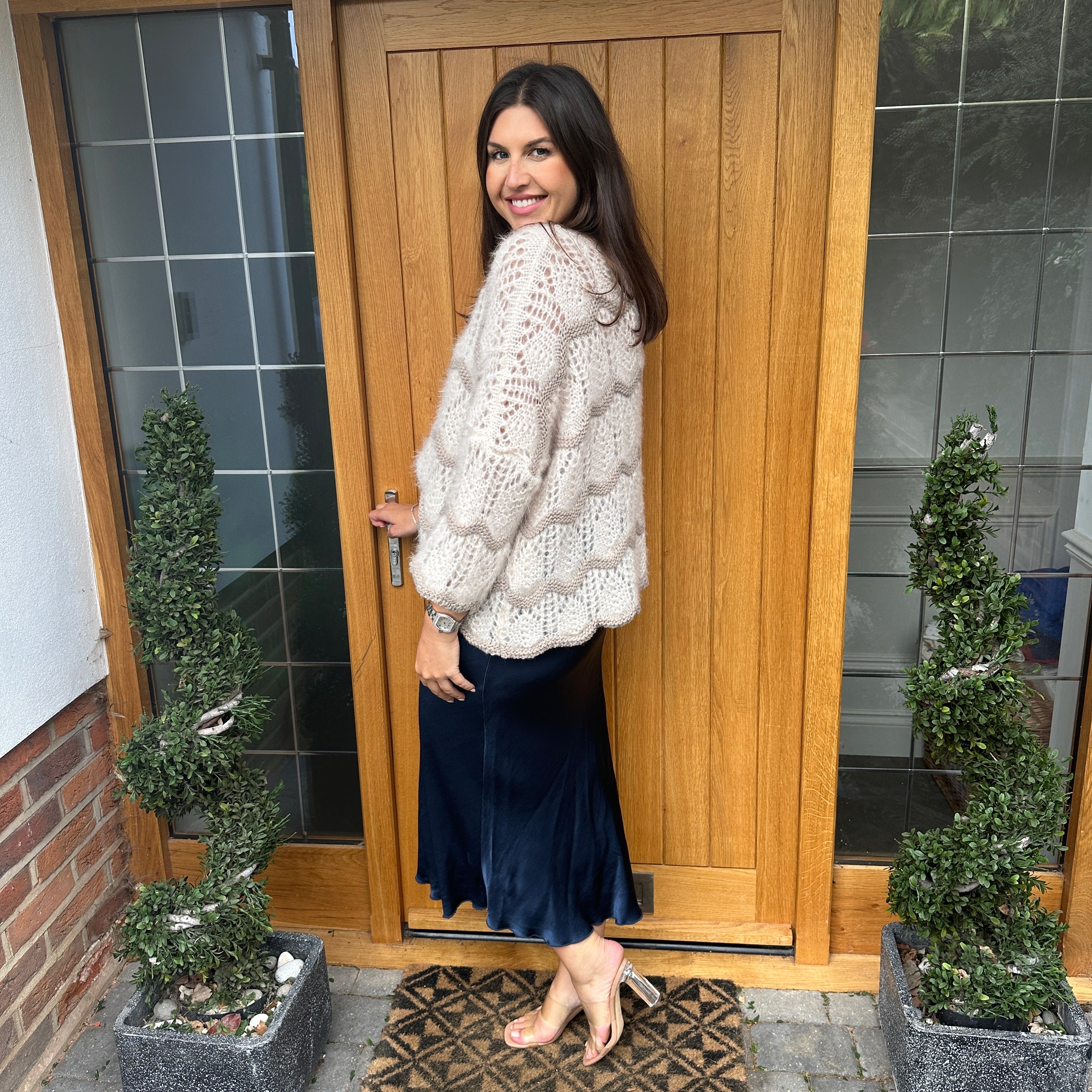 Satin midi skirt - Blush Boutique Essex
