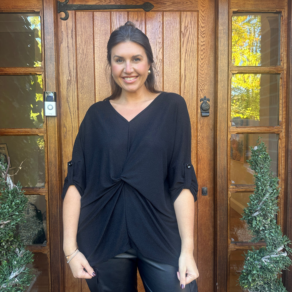 Hollie Lurex Knot Top - Blush Boutique Essex