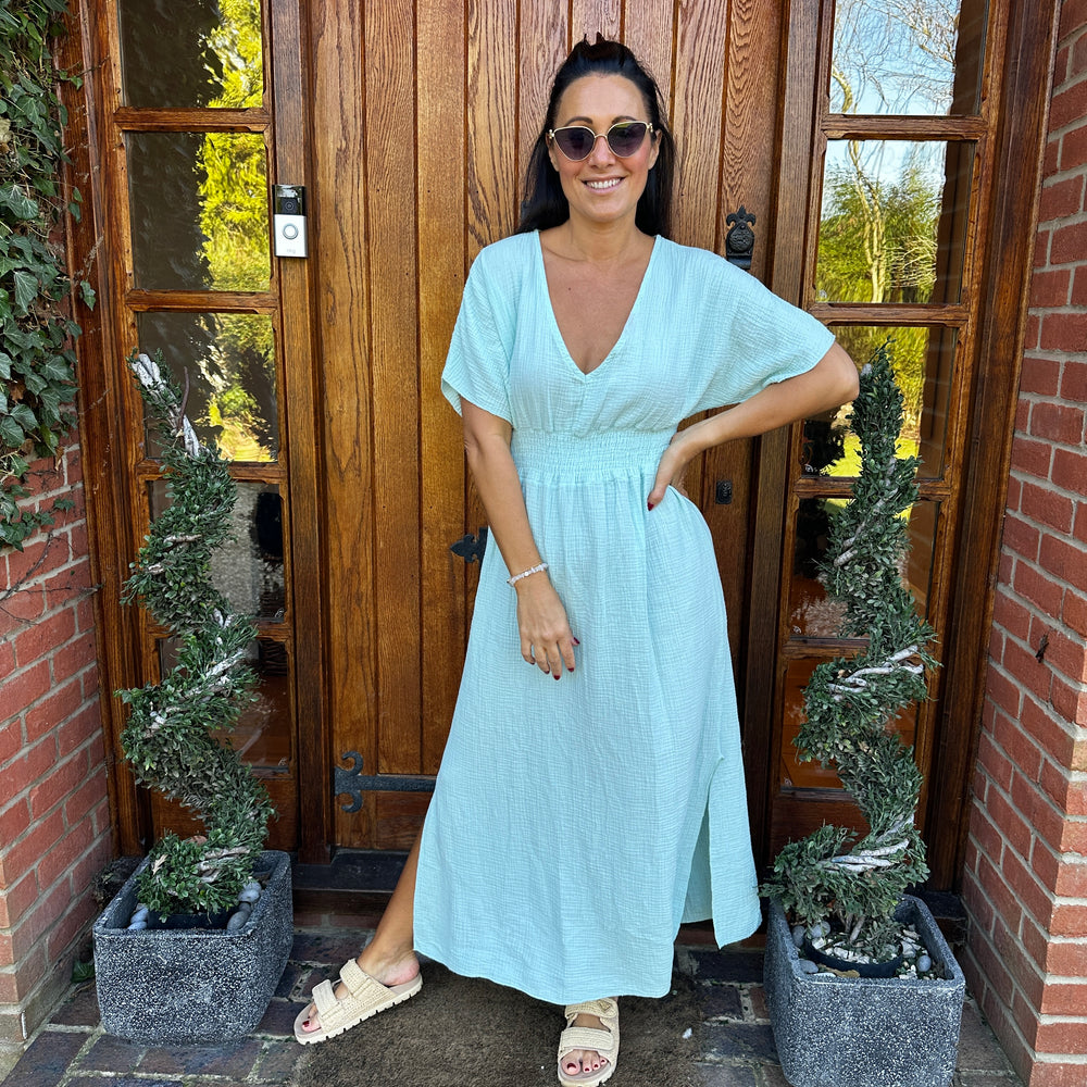 Chloe Cotton Cheesecloth Dress - Blush Boutique Essex