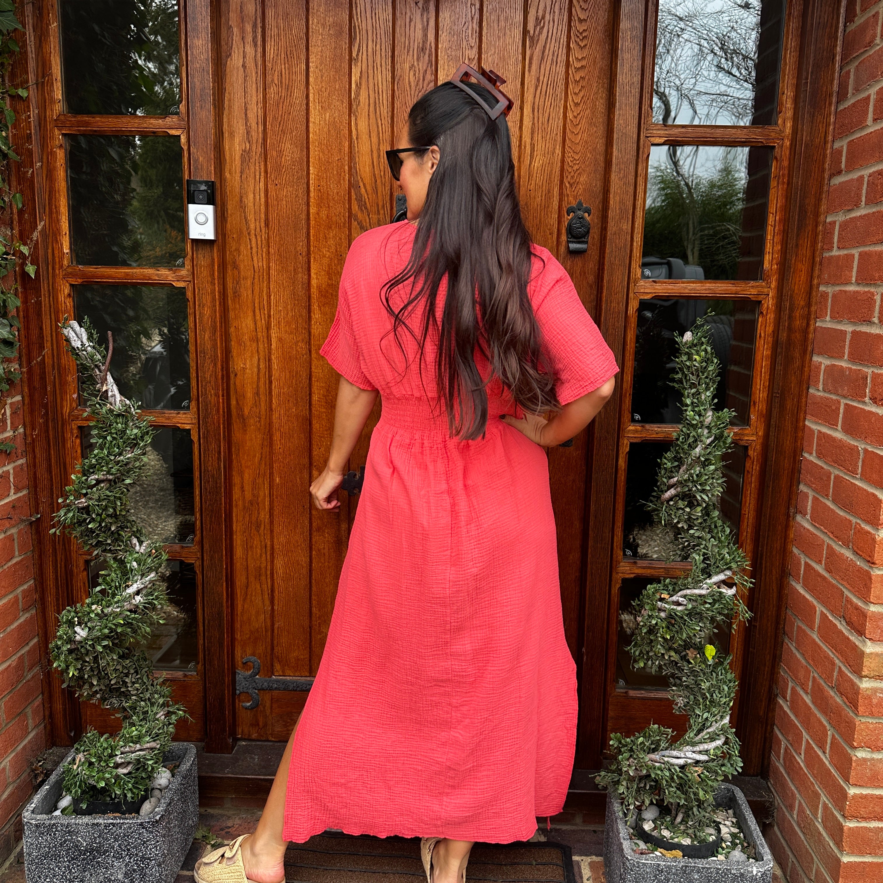 Chloe Cotton Cheesecloth Dress - Blush Boutique Essex