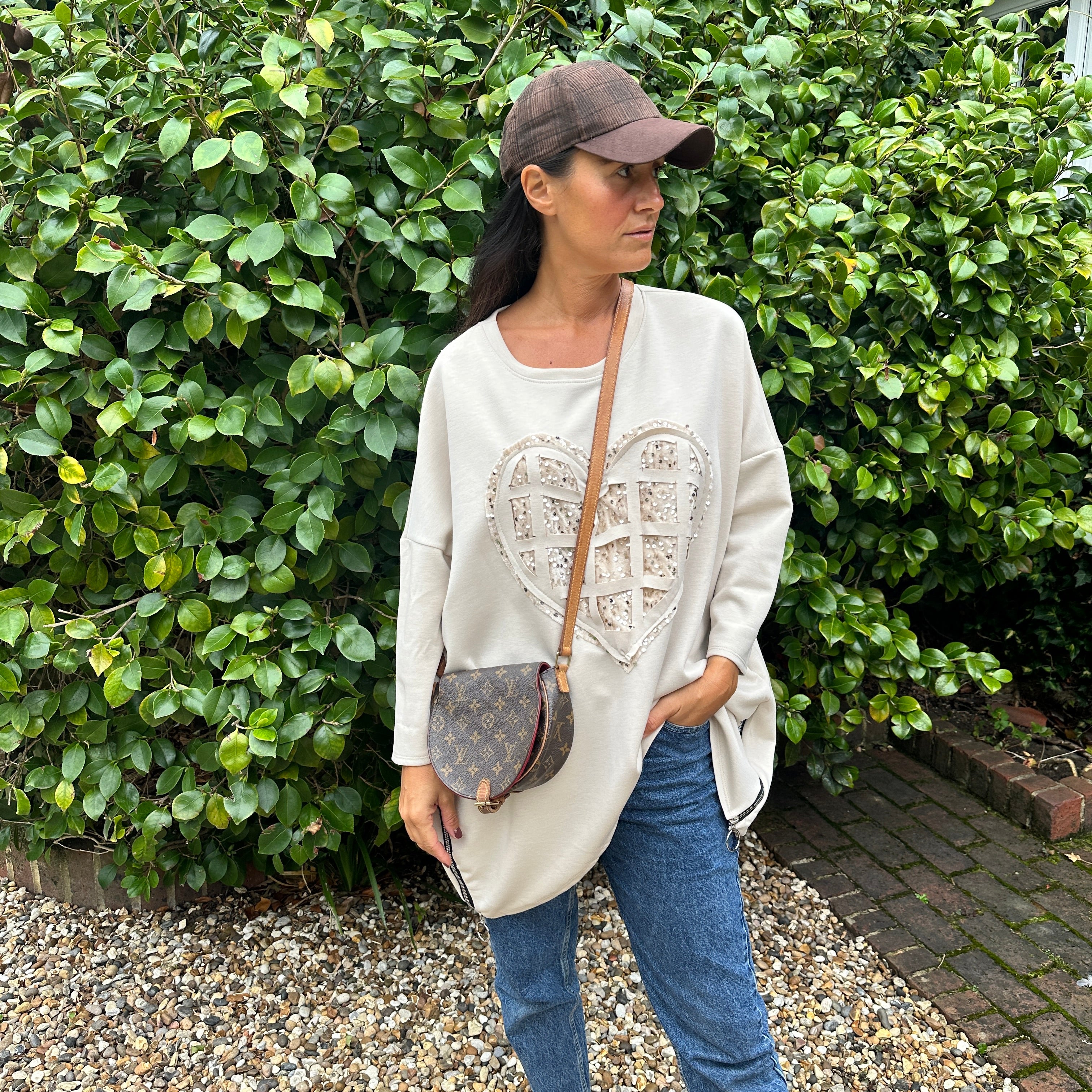 Jax Heart Sweatshirt - Blush Boutique Essex