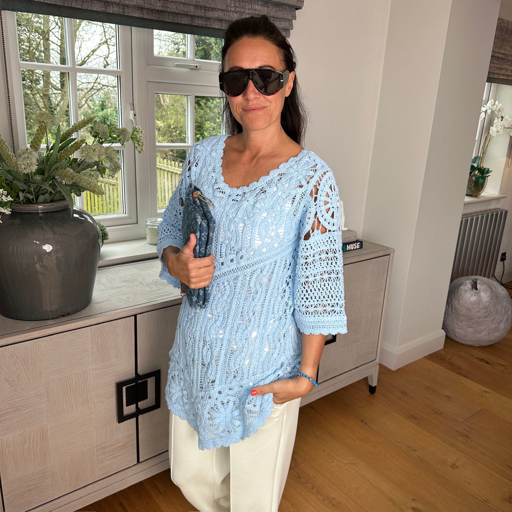 Roman Crochet Top - Blush Boutique Essex