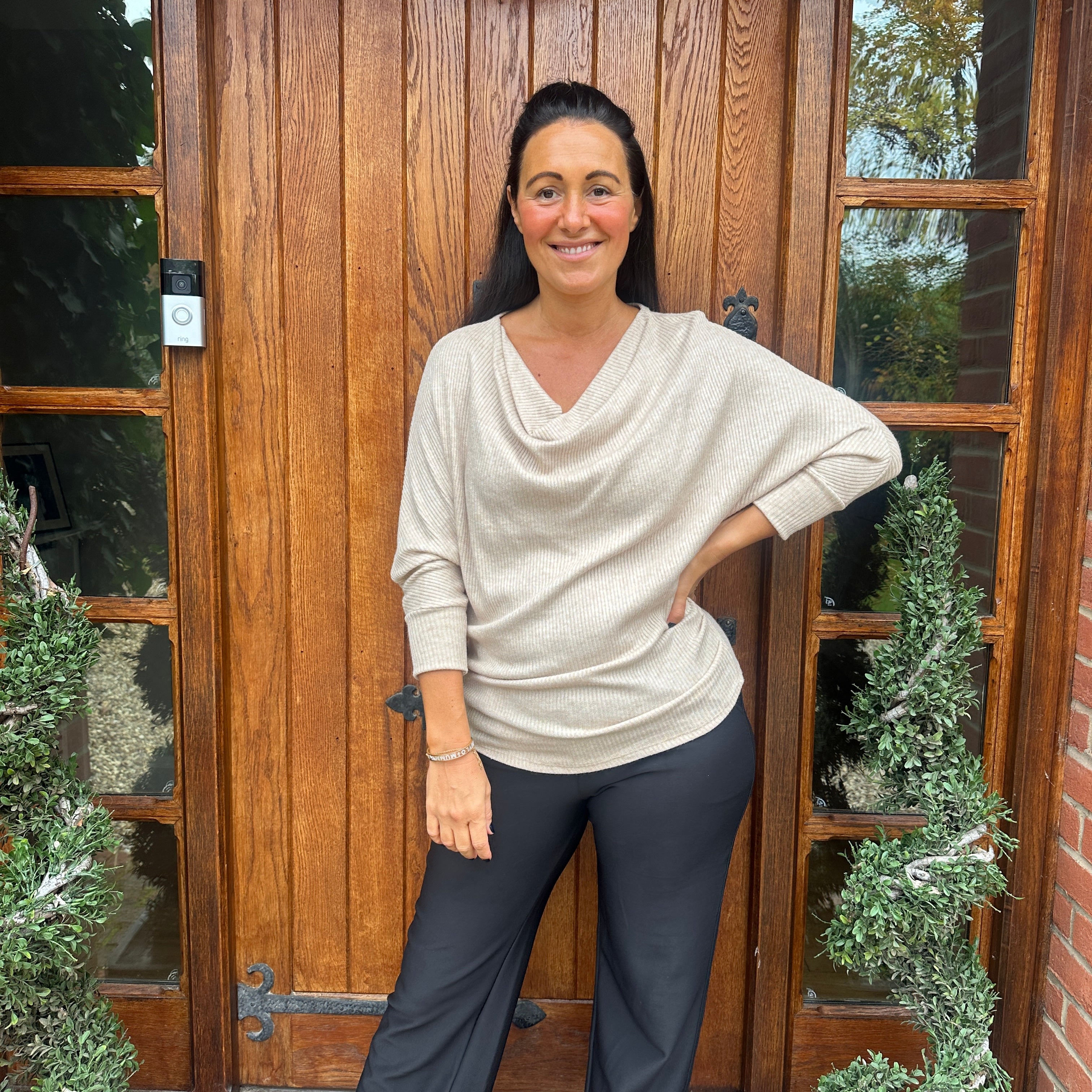 Dahlia Drape Top - Blush Boutique Essex