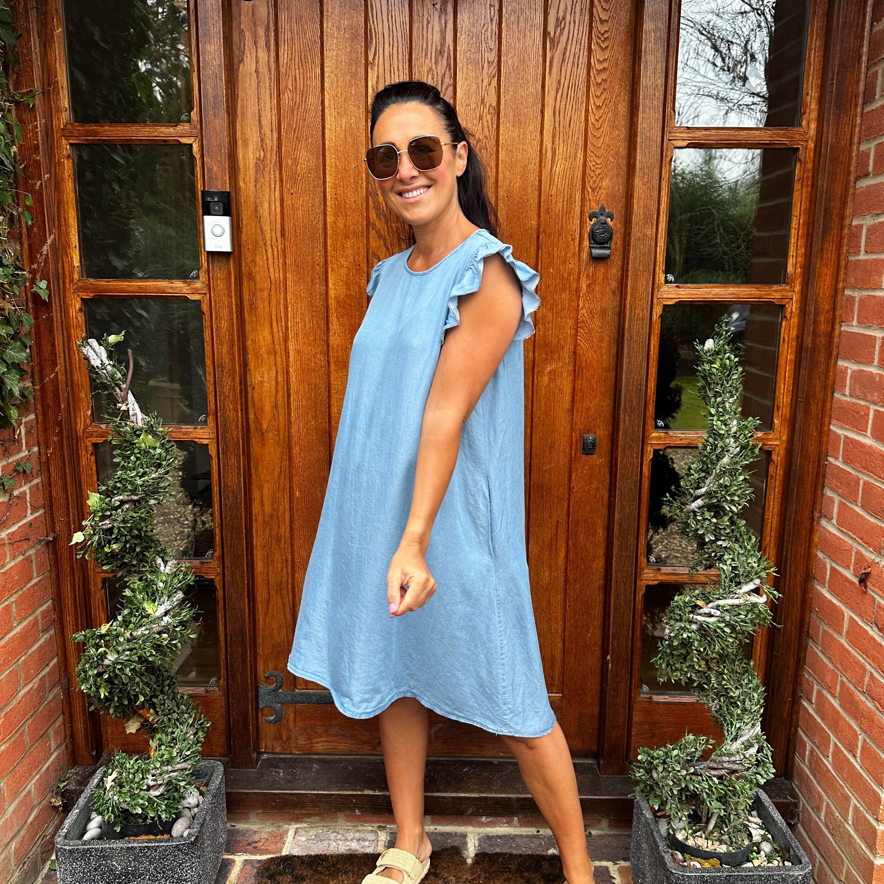 Dulce Denim Dress - Blush Boutique Essex