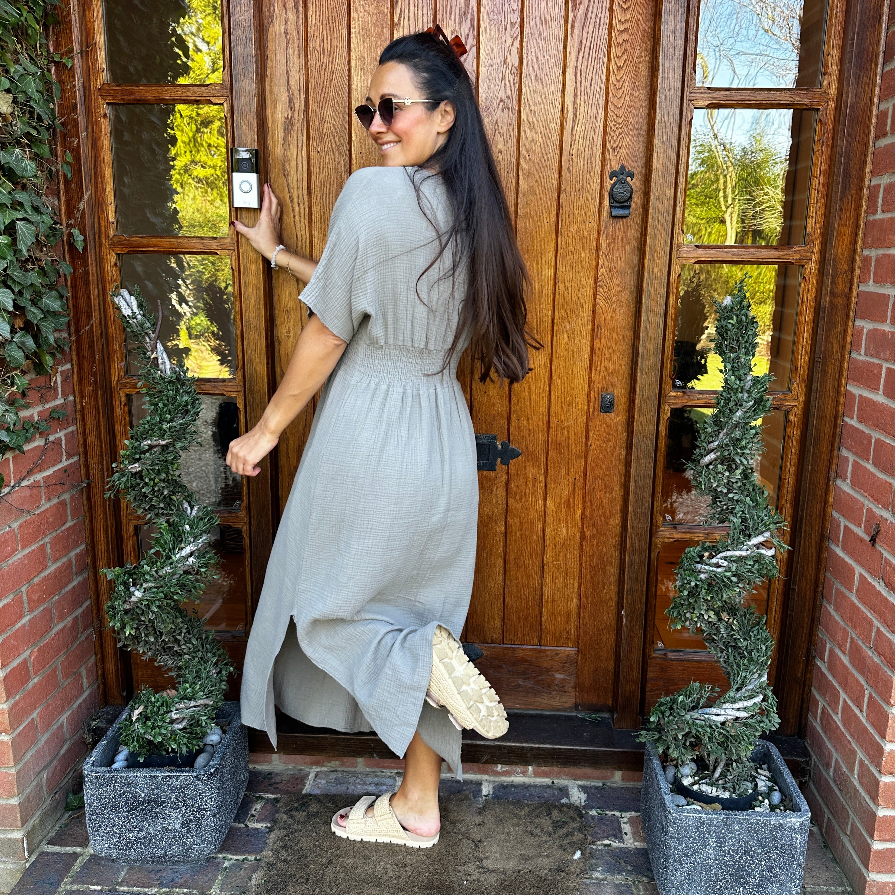 Chloe Cotton Cheesecloth Dress - Blush Boutique Essex