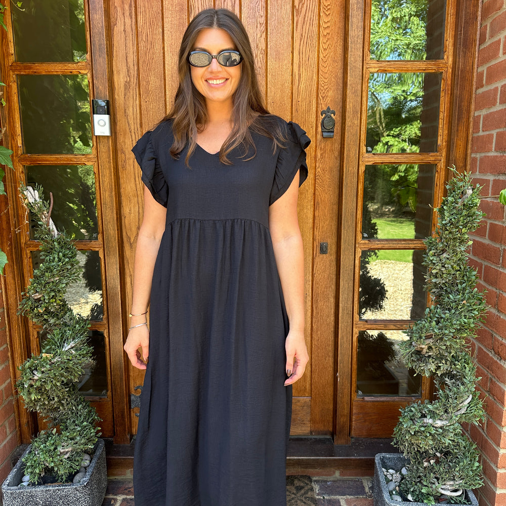 Sam Button Dress - Blush Boutique Essex