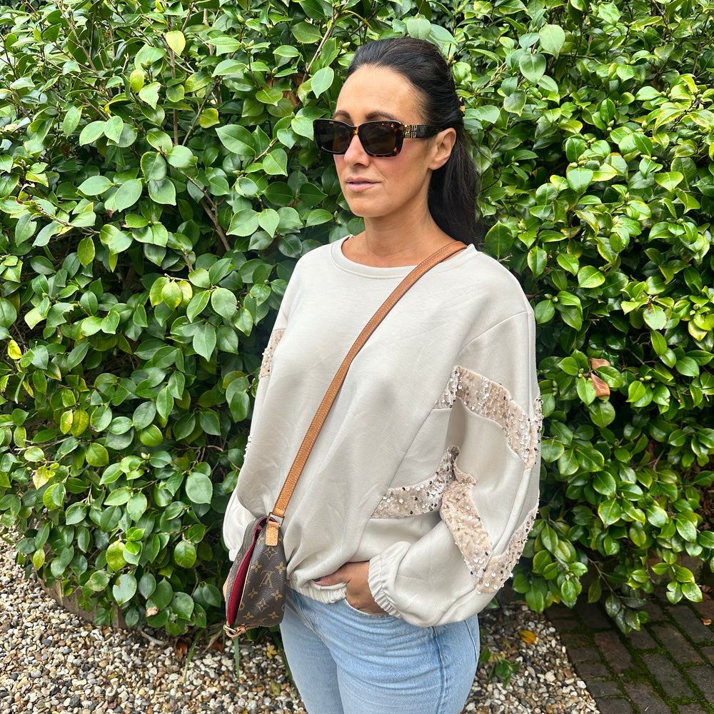Preston Sequin Sweatshirt - Blush Boutique Essex