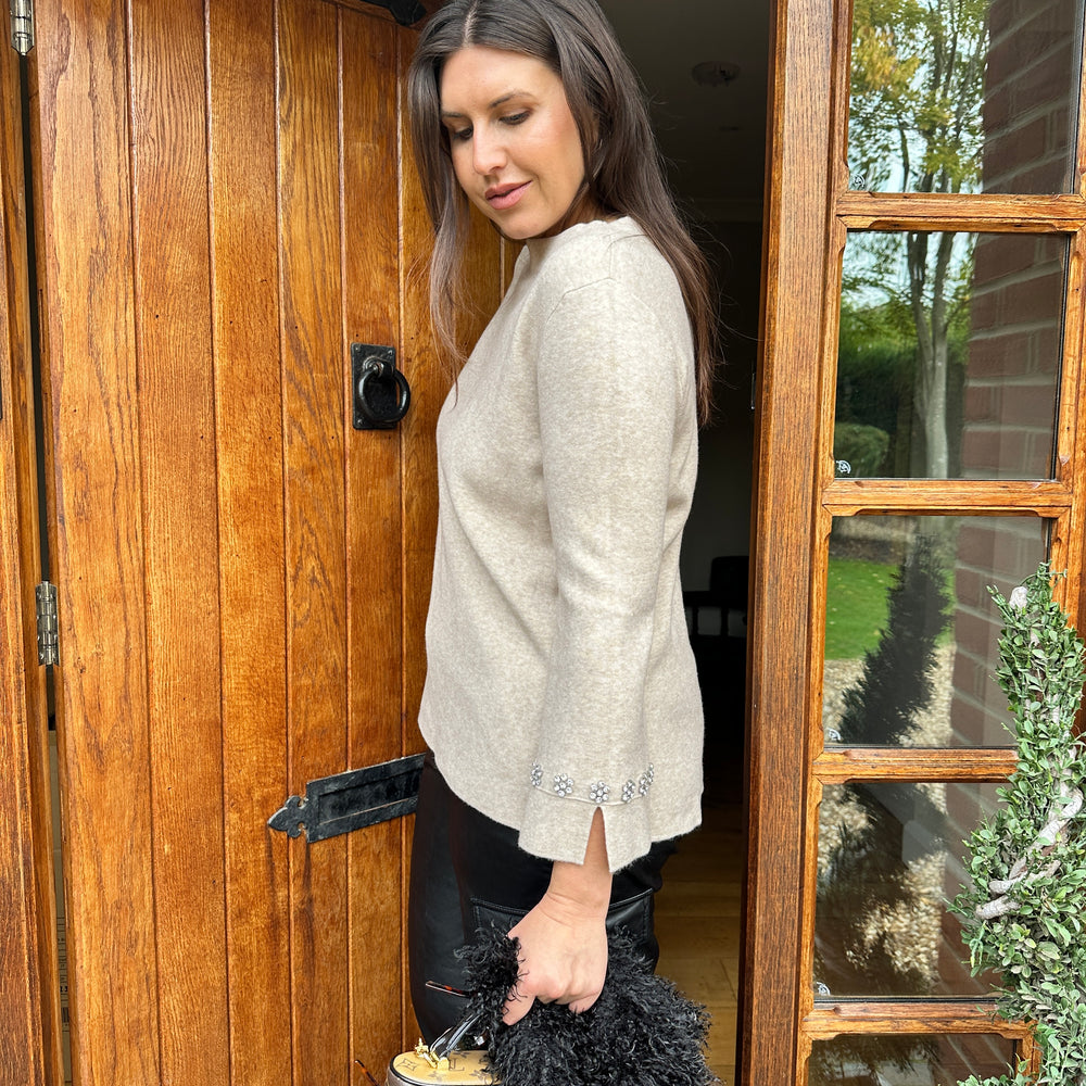 Chess Diamanté Knit - Blush Boutique Essex